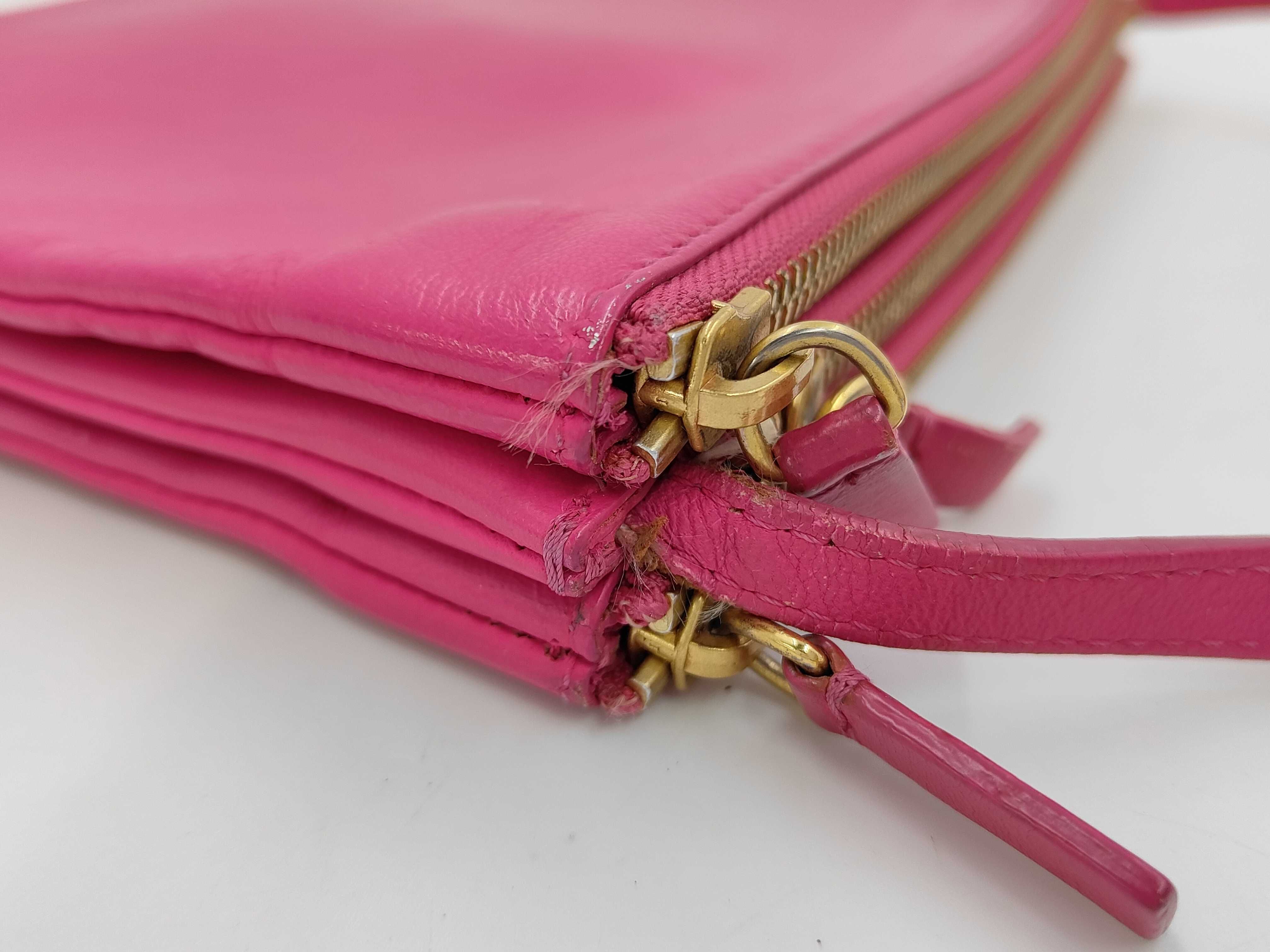 PH - Fluorescent Fushia Cowskin Leather Sling Bag (Shoulder Bag) — view 5