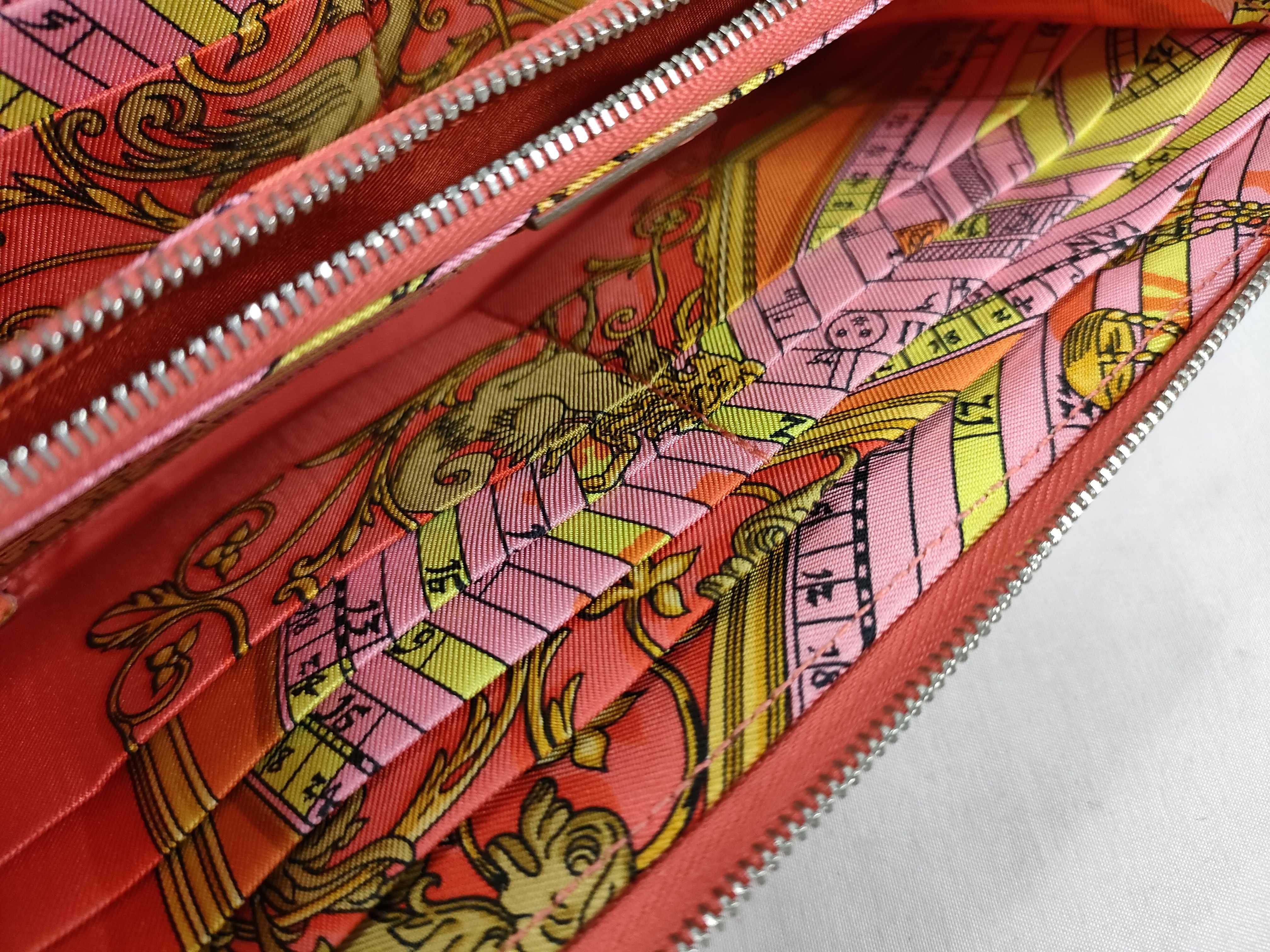 Azap Long Silk In Rose Jaipur Epsom Leather Q Stamp Hermes Unused Wallet — view 14