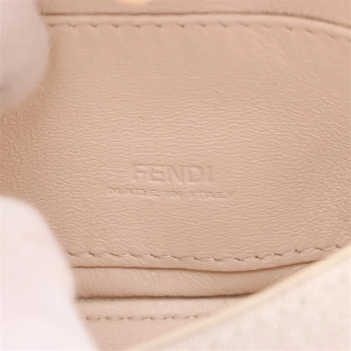 Zucca Nano Bucket Canvas Chain Shoulder Bag Beige 7AR844 — view 8