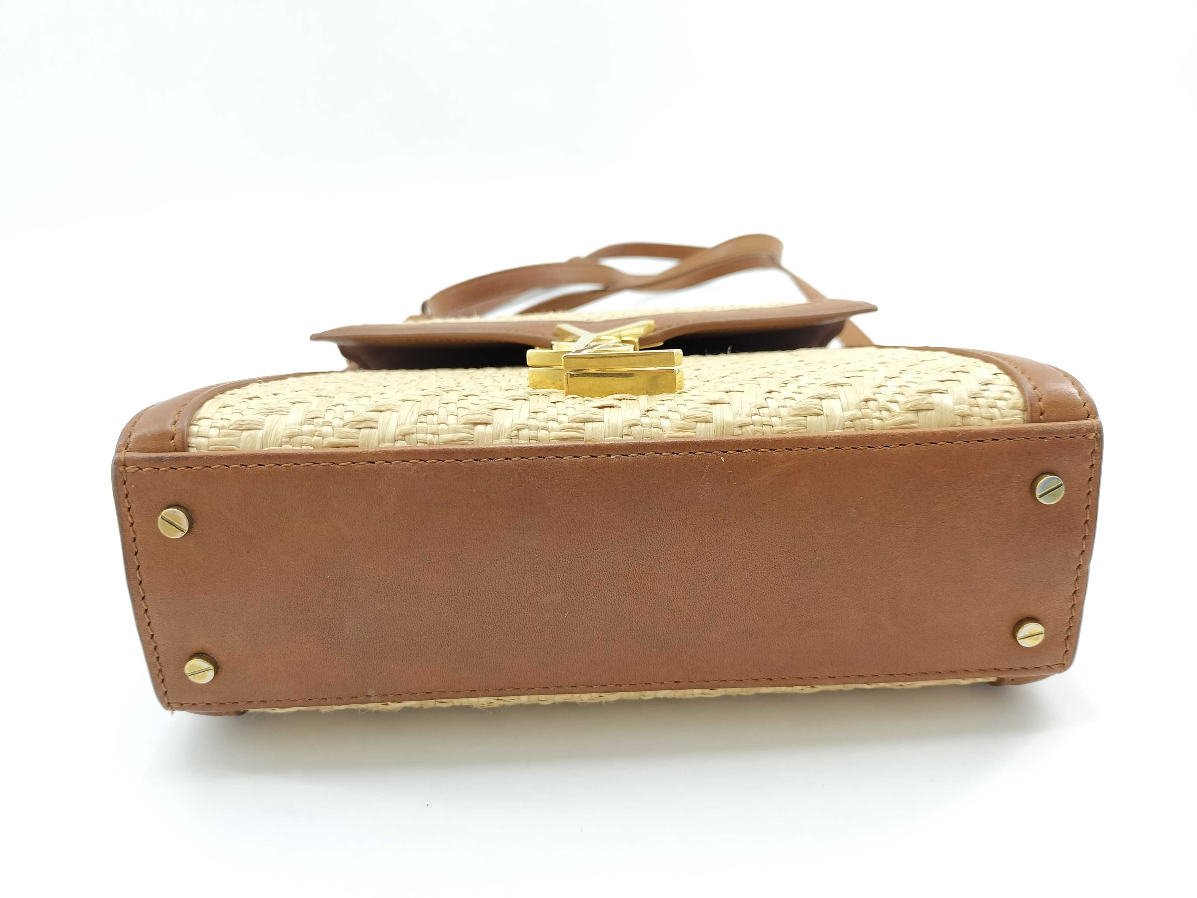 FR- Paris Cassandra Raffia x leather 2-way Handbag Beige 623930 (Handbag) — view 3