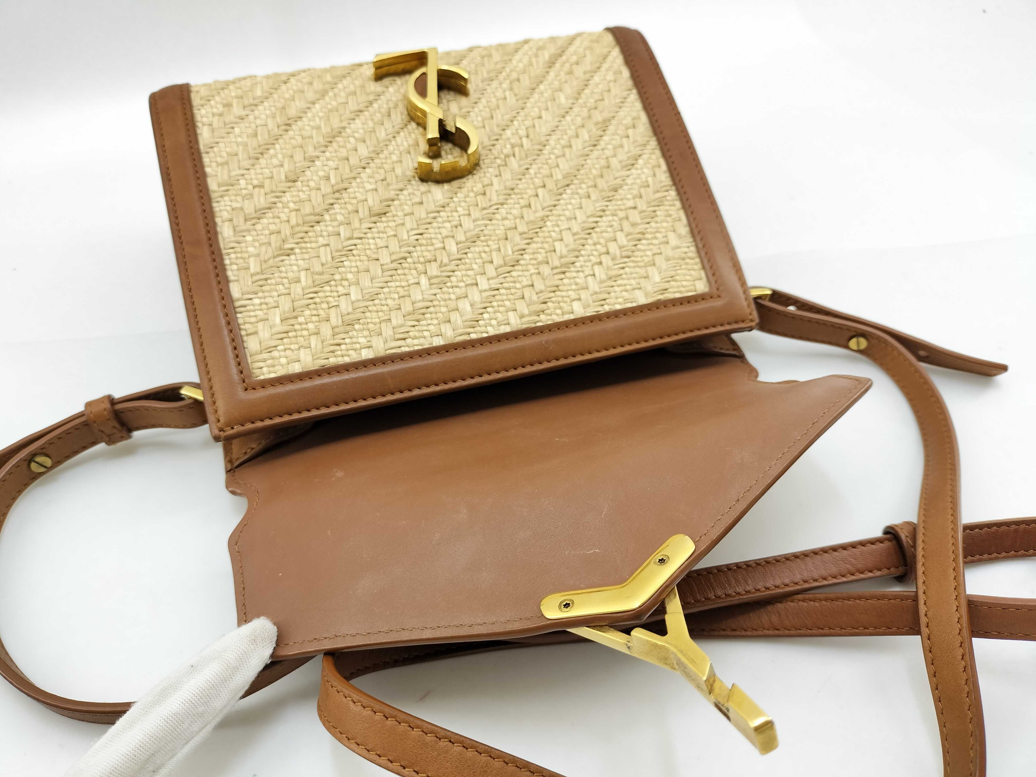 FR- Paris Cassandra Raffia x leather 2-way Handbag Beige 623930 (Handbag) — view 9
