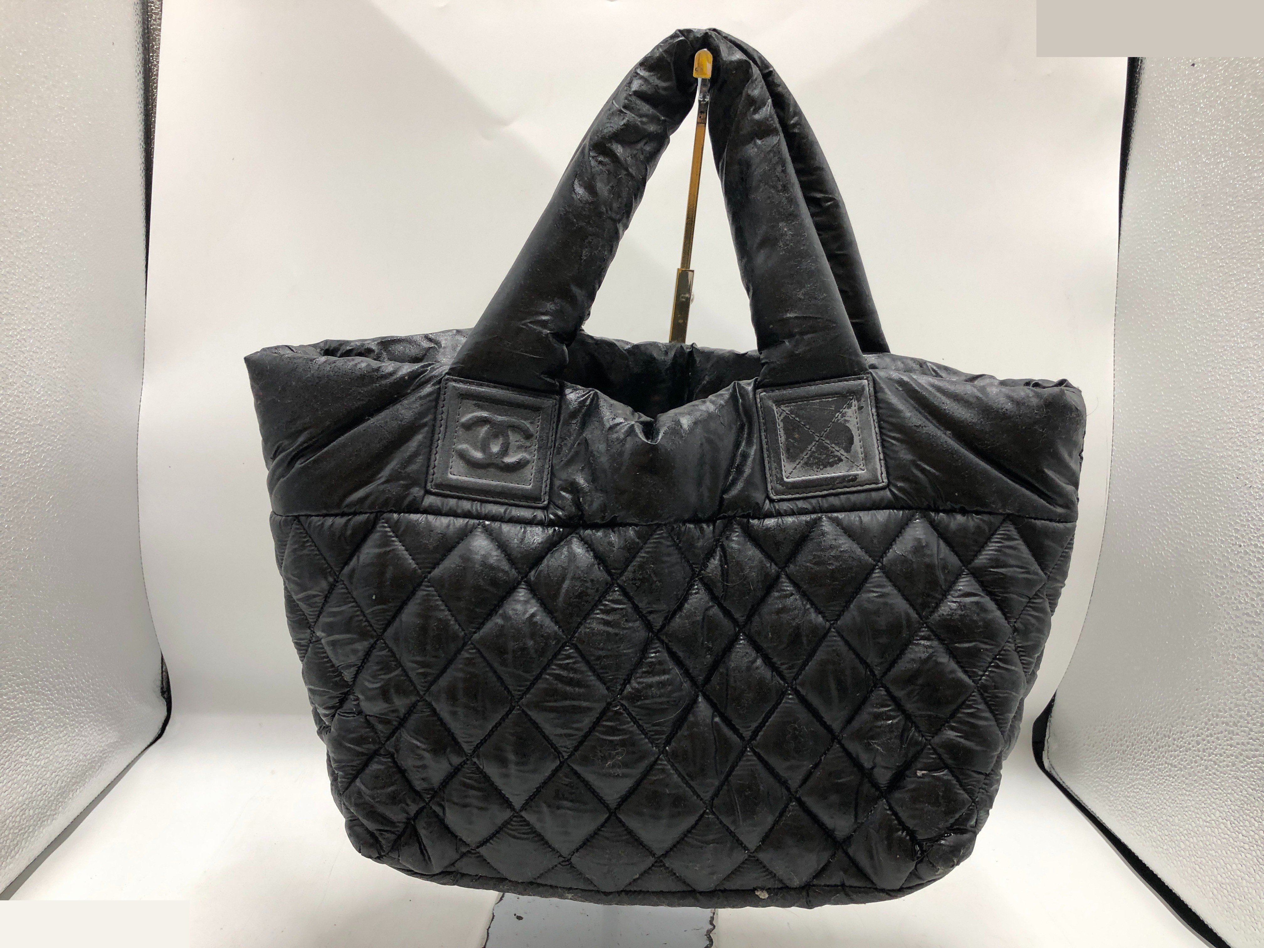 Coco Cocoon Tote Bag with Sticker, Item No. 14083444, Nylon, Black — view 2