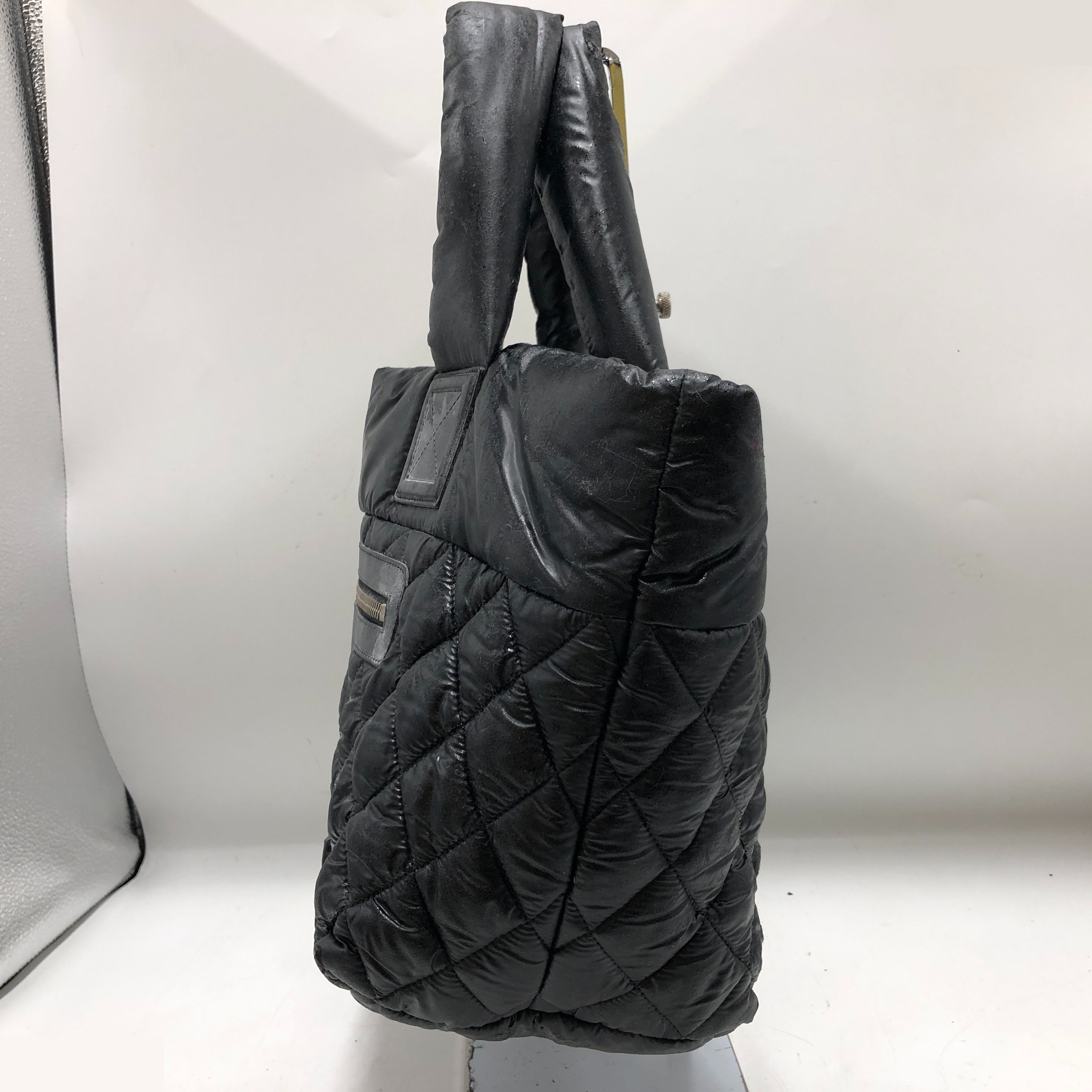 Coco Cocoon Tote Bag with Sticker, Item No. 14083444, Nylon, Black — view 3