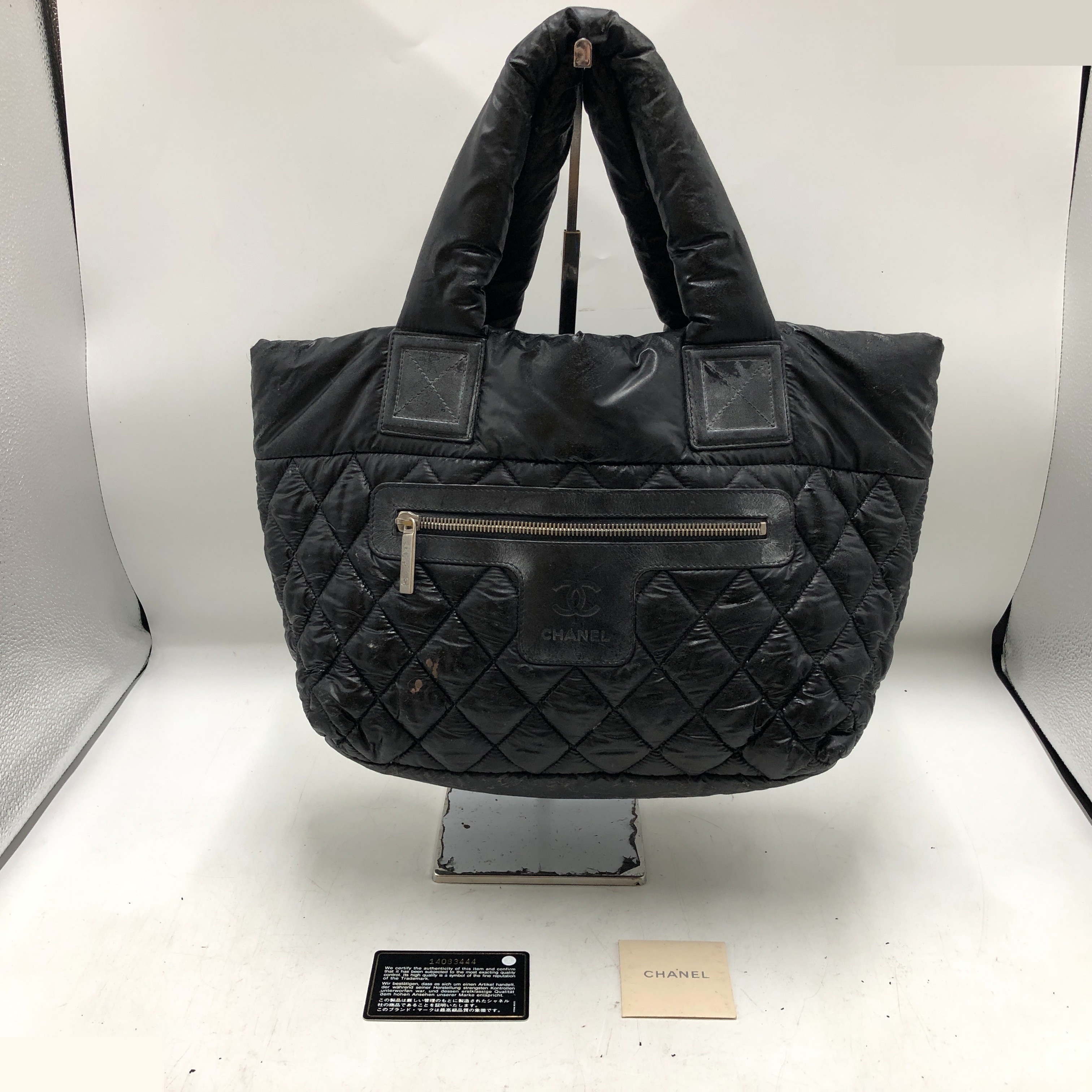 Coco Cocoon Tote Bag with Sticker, Item No. 14083444, Nylon, Black — view 8