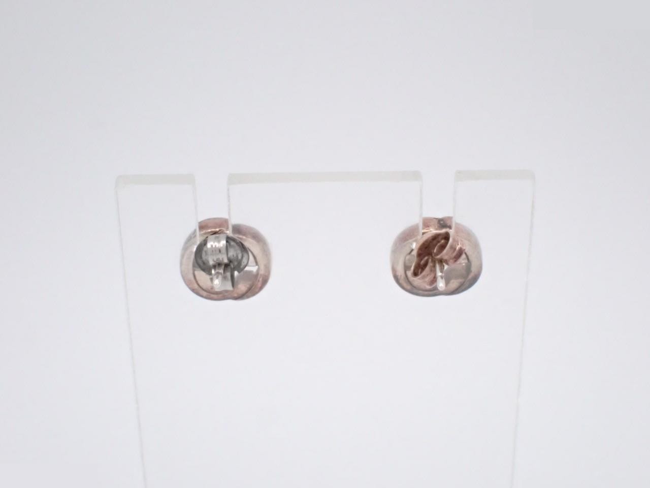 Interlocking Earrings, 925 Sterling Silver, 3.4g — view 2