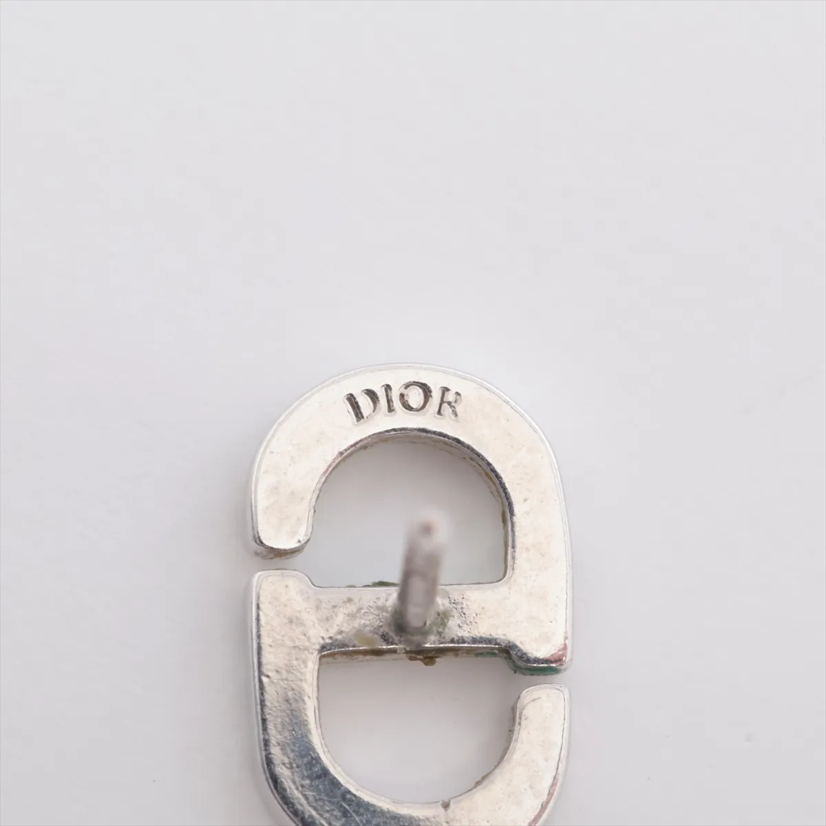 Petit CD Earrings (for both ears) GP x Rhinestone Silver — view 5