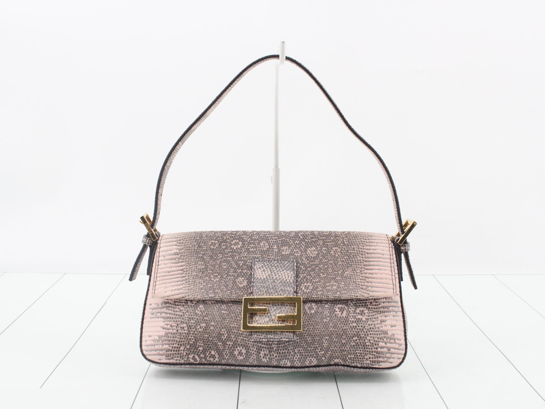 Mamma Bucket 8BR792 Lizard Shoulder Bag