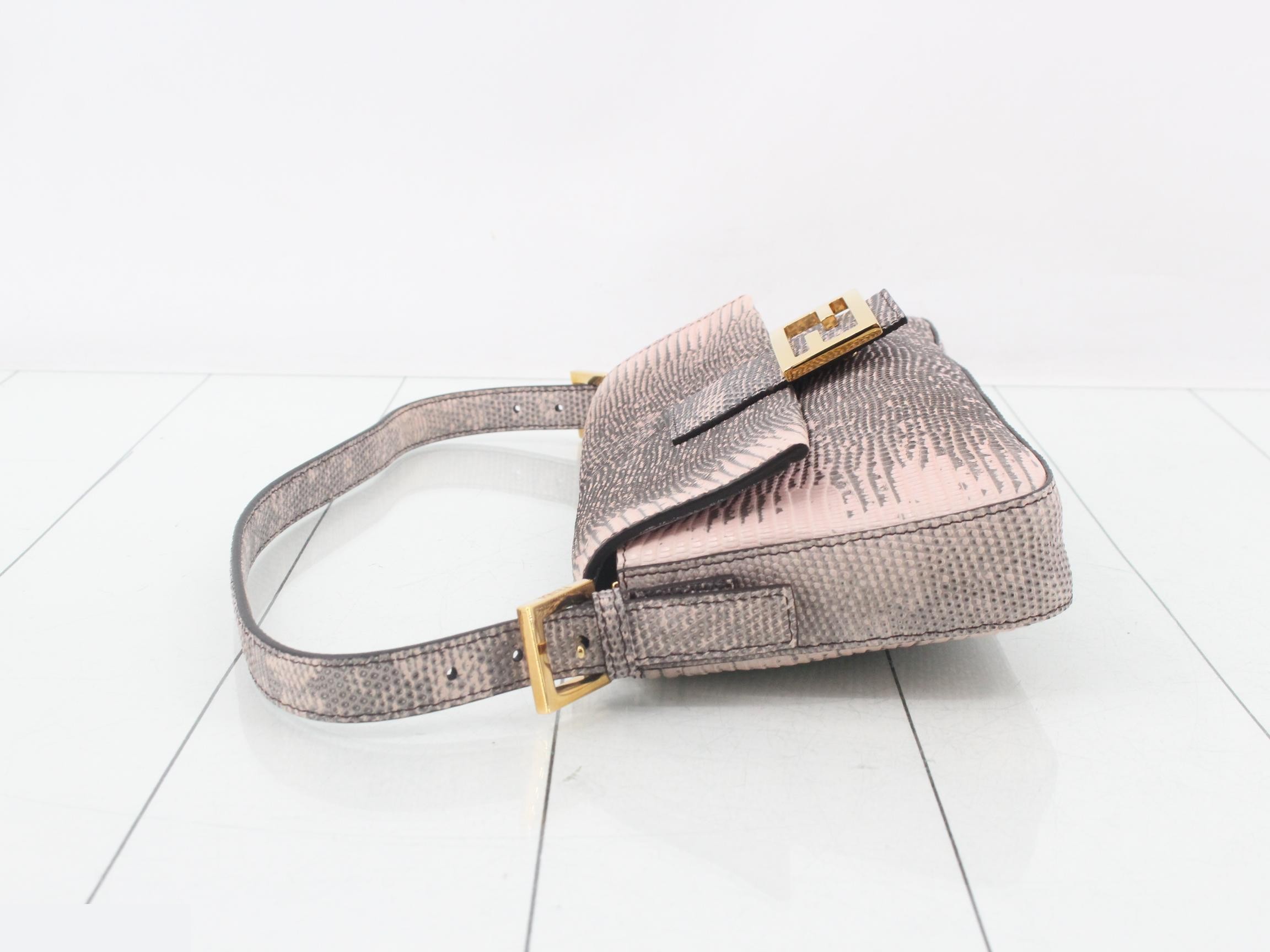 Mamma Bucket 8BR792 Lizard Shoulder Bag — view 4