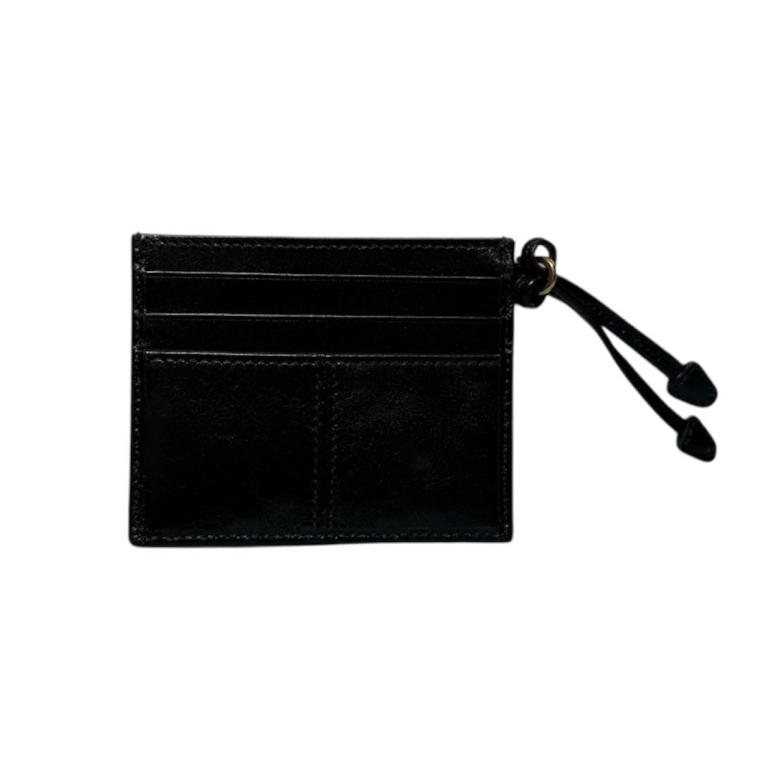 Triangle Logo Leather Black Card Case — view 2