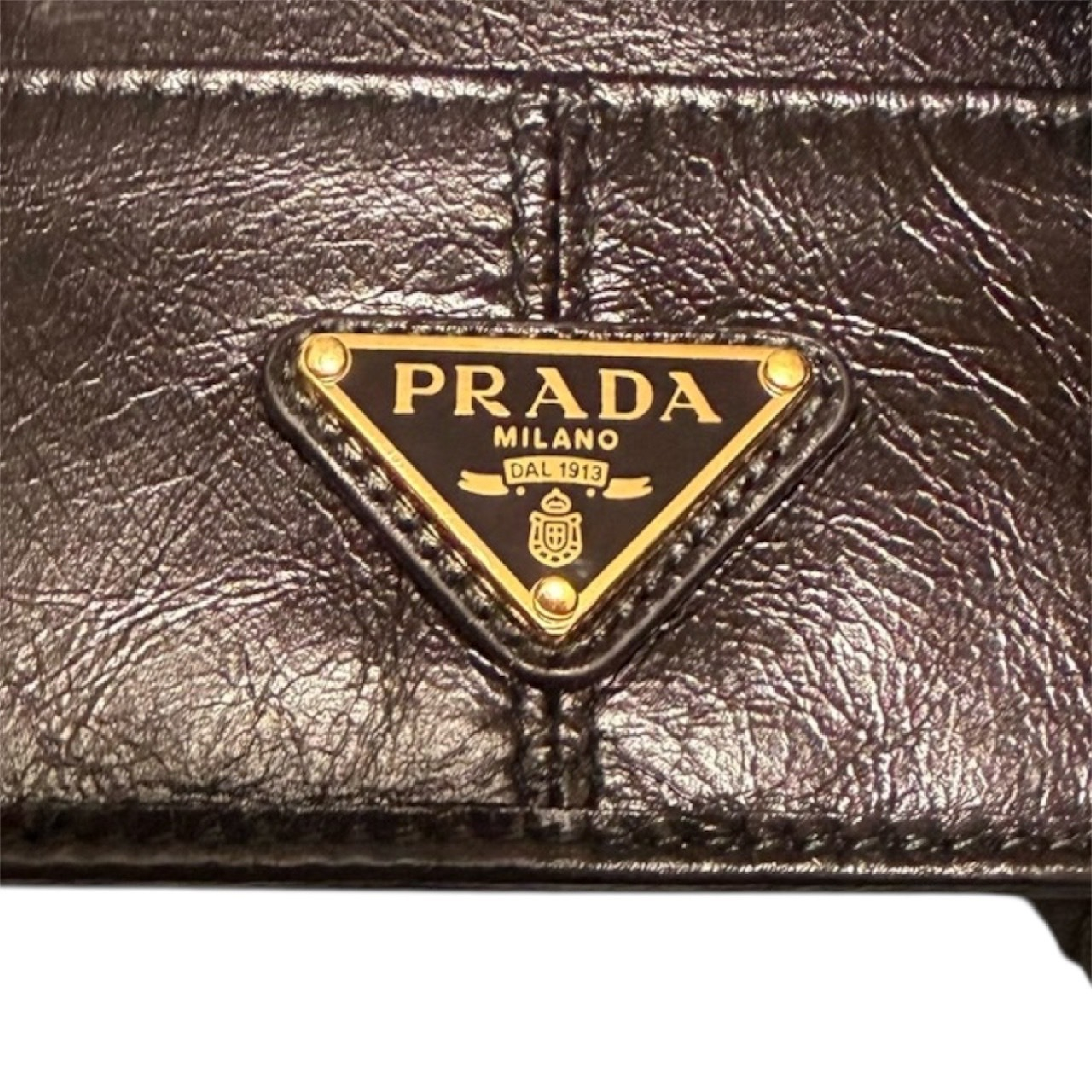 Triangle Logo Leather Black Card Case — view 5