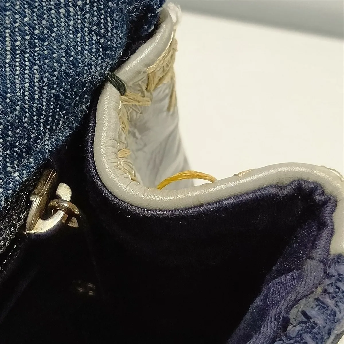 [Individually packaged] Chanel Patchwork Denim x Leather Single Flap Double Chain Bag, Multicolor, Silver Hardware, 16297602, Serial Number 16 — view 11