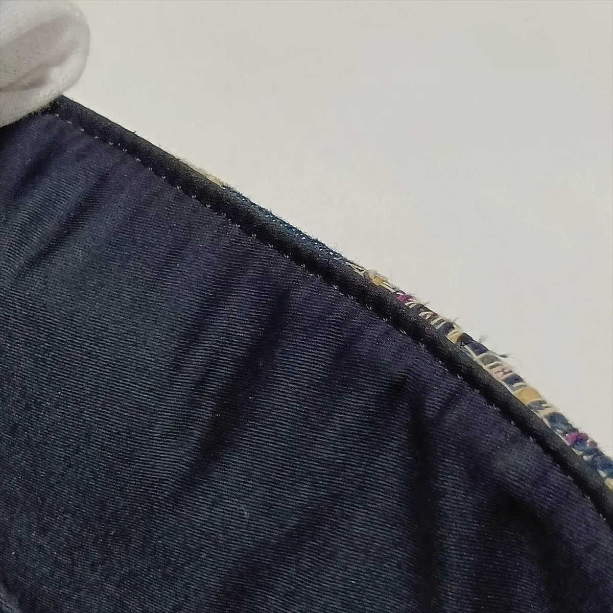 [Individually packaged] Chanel Patchwork Denim x Leather Single Flap Double Chain Bag, Multicolor, Silver Hardware, 16297602, Serial Number 16 — view 13