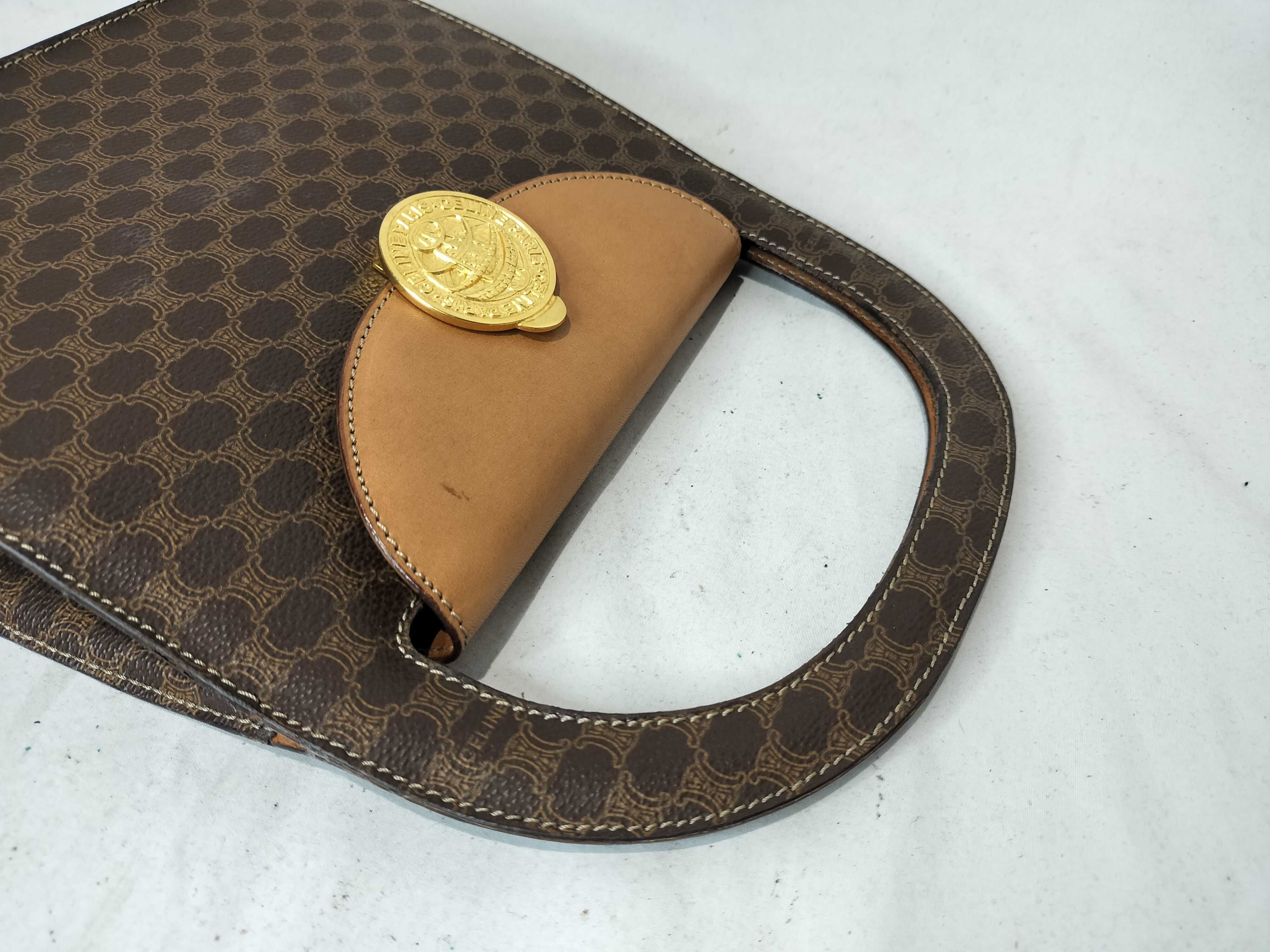 handbag with globe hardware and Macadam pattern — view 4