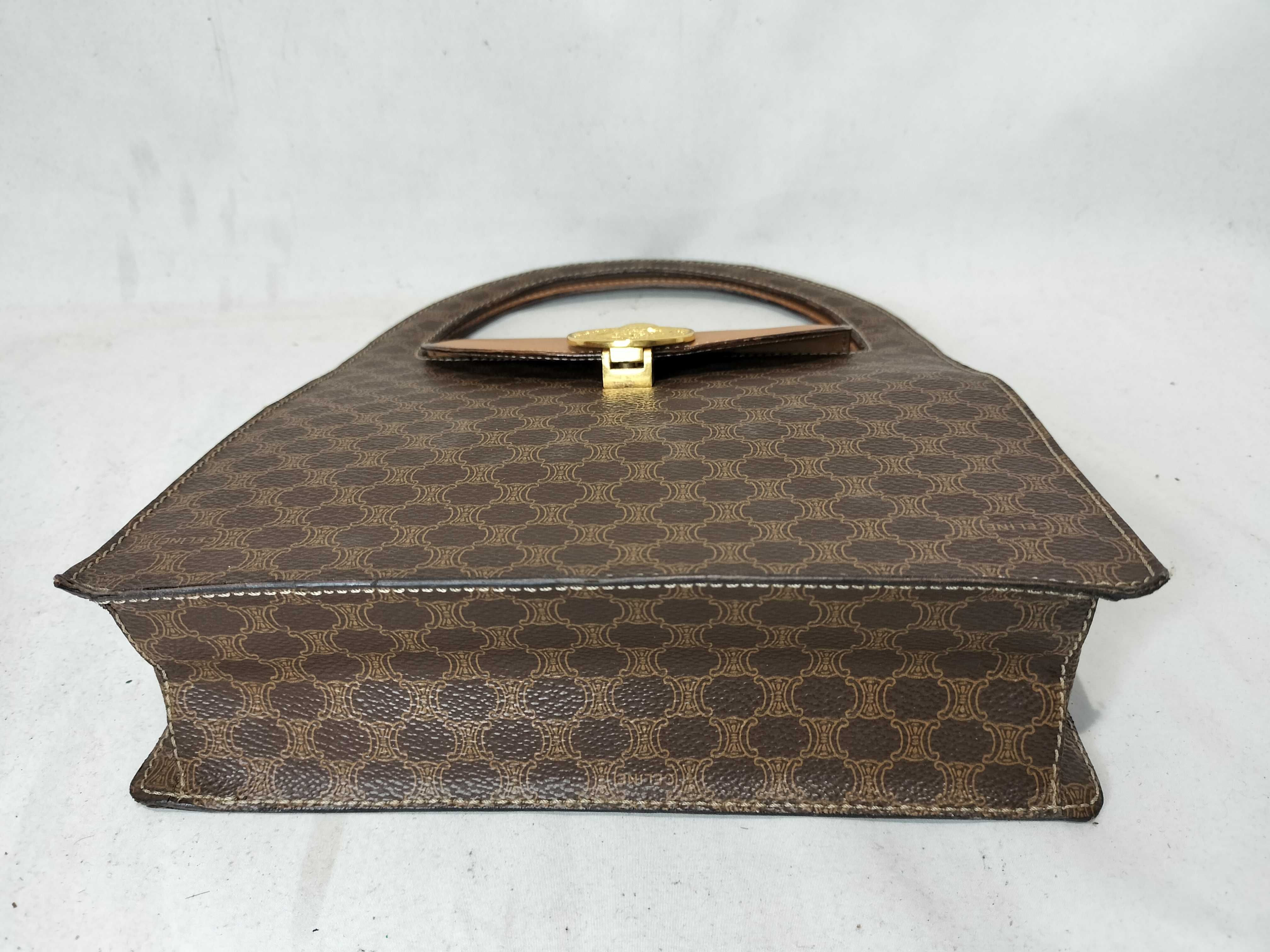 handbag with globe hardware and Macadam pattern — view 8