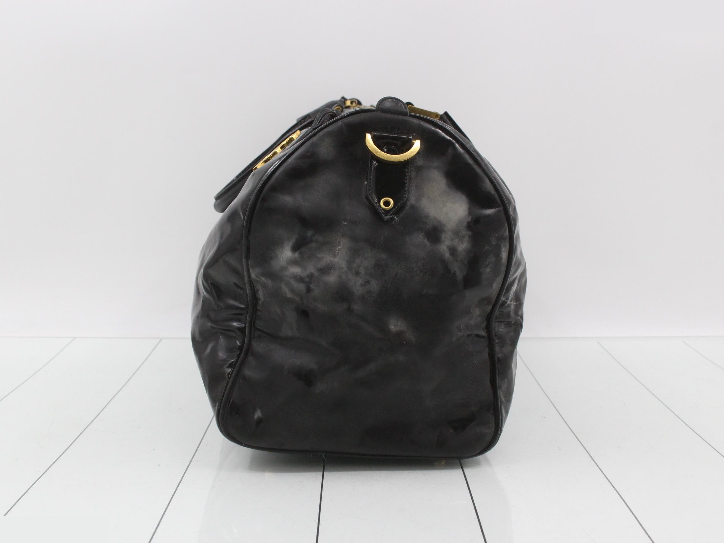 Deca Coco Enamel 2-Way Boston Bag with Shoulder Strap — view 3