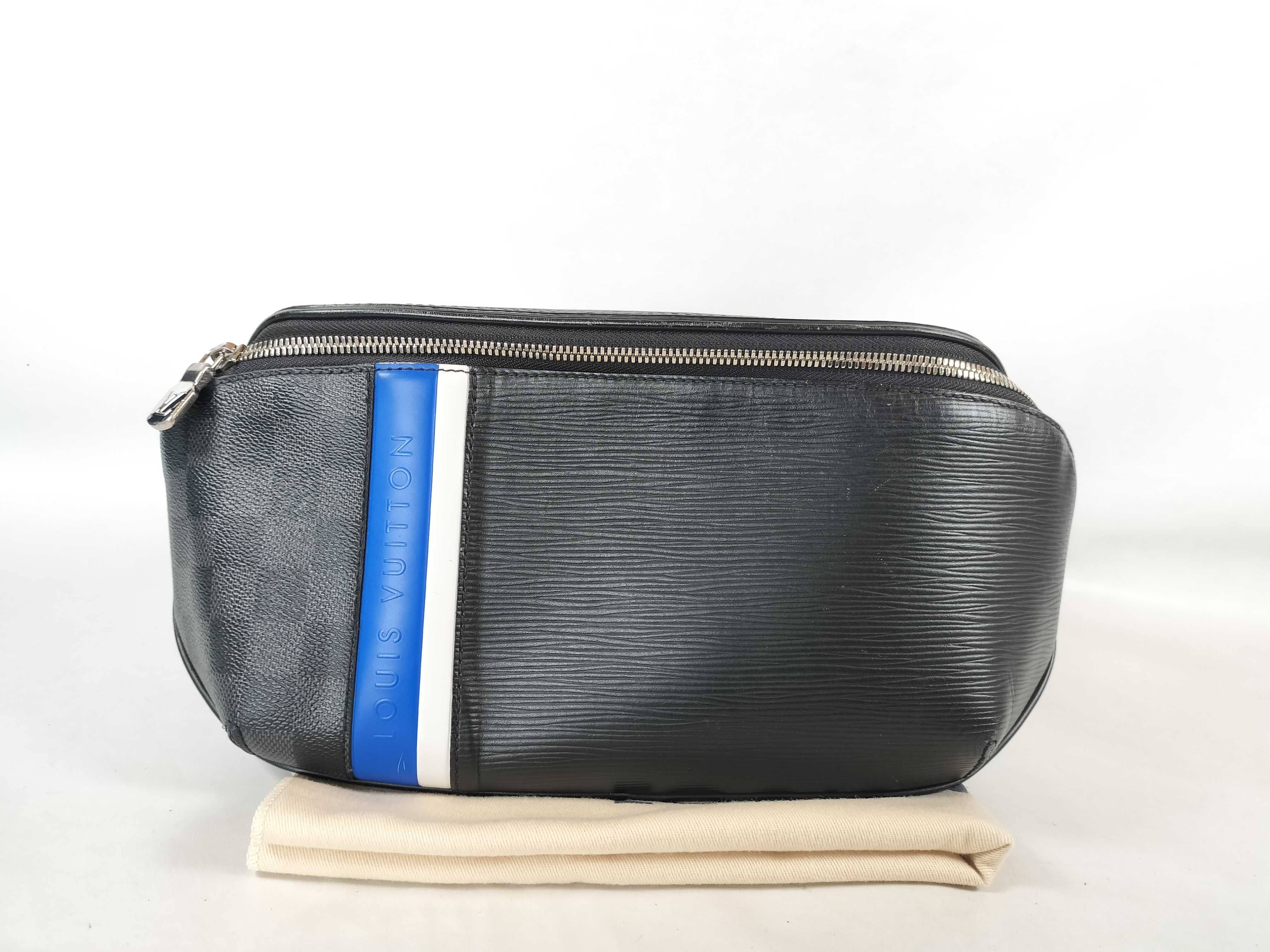 Epi M56610 Epi Damier Graphite Bum Bag with Dust Bag (Waist Bag)
