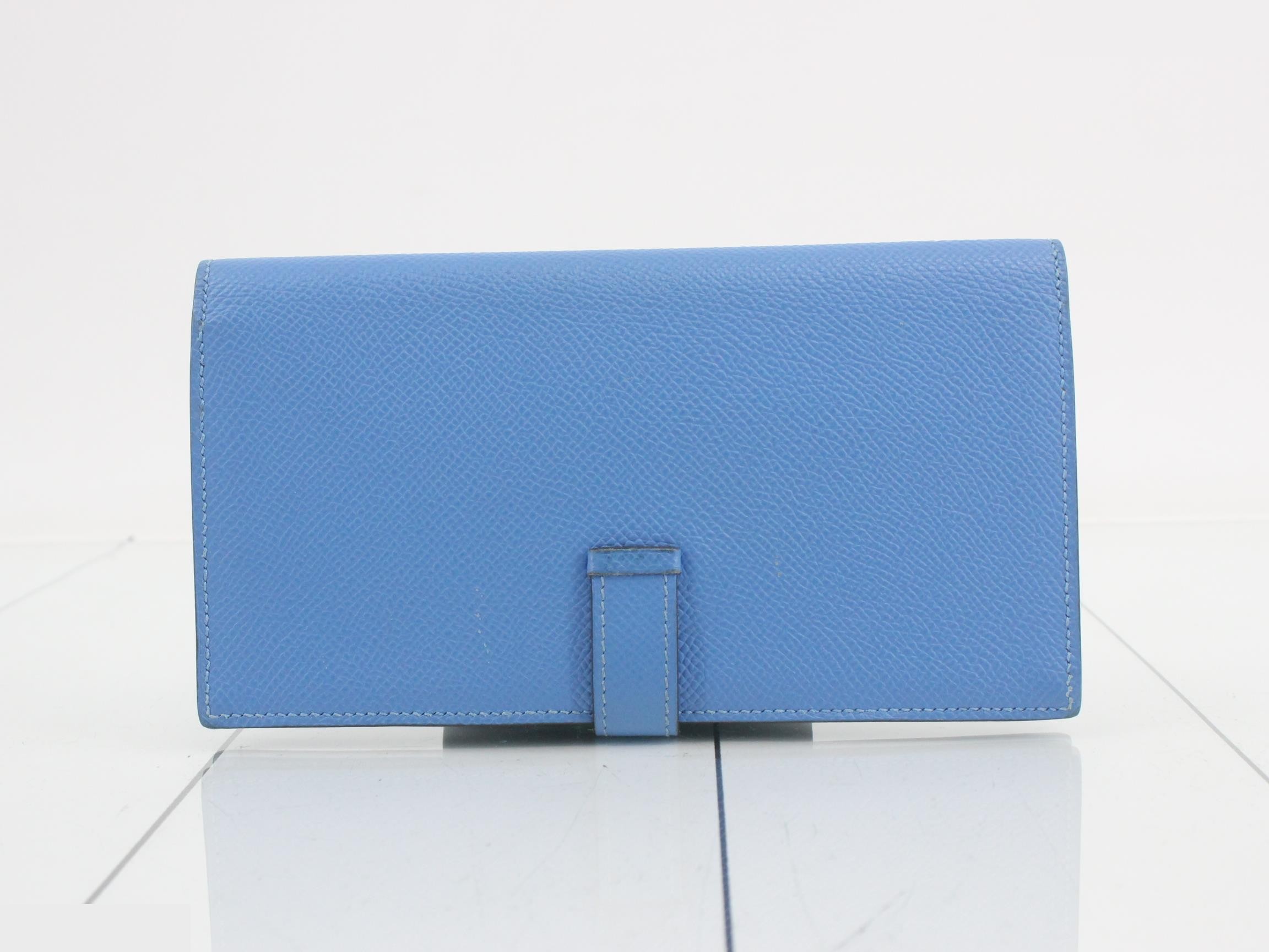 Bearn Soufflé, Veau Epsom leather, silver hardware, Blue Paradise color, T stamp. — view 2