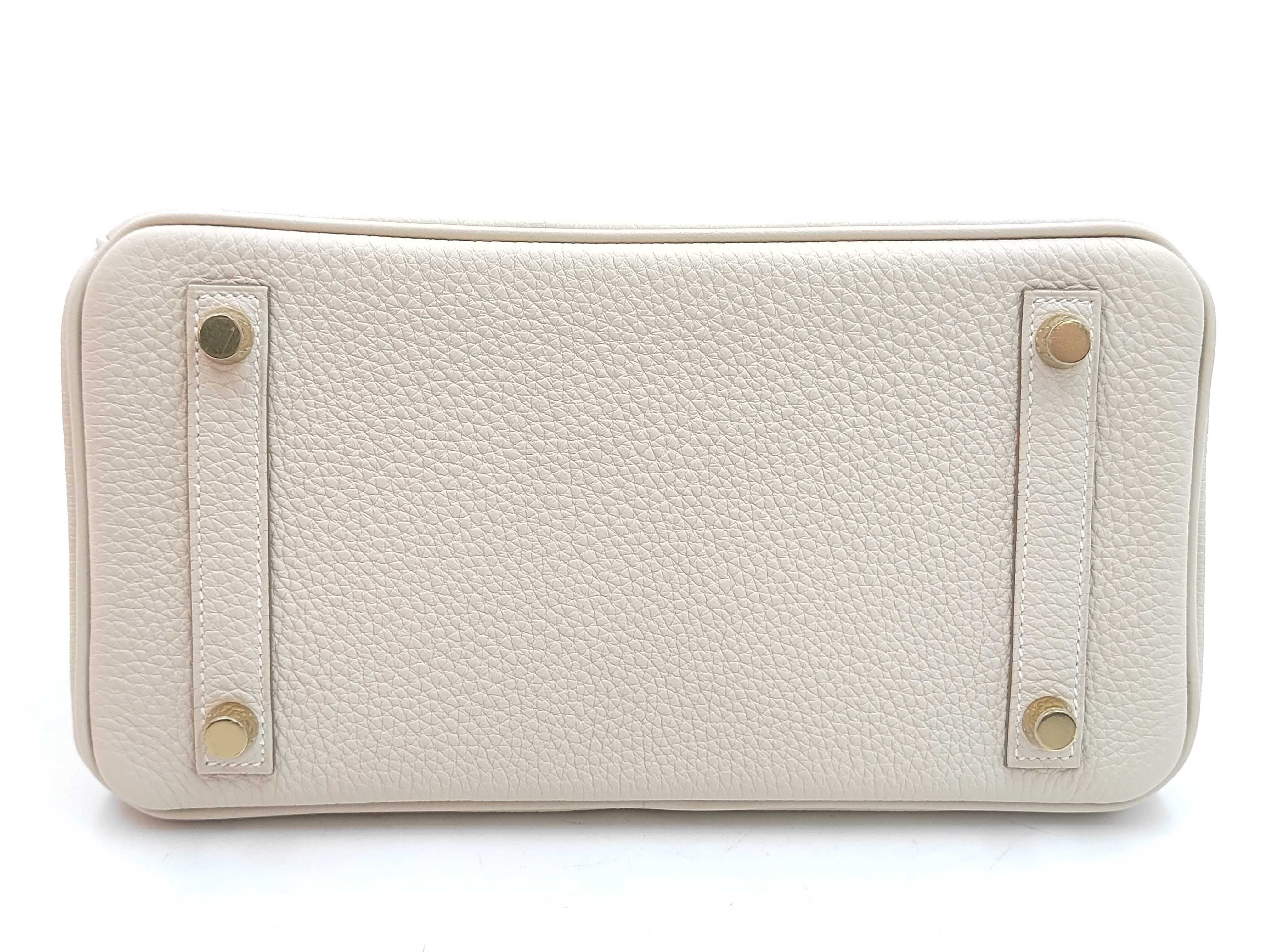 Birkin 25 Togo Leather, Gold Hardware, Gold Stamp Handbag — view 6