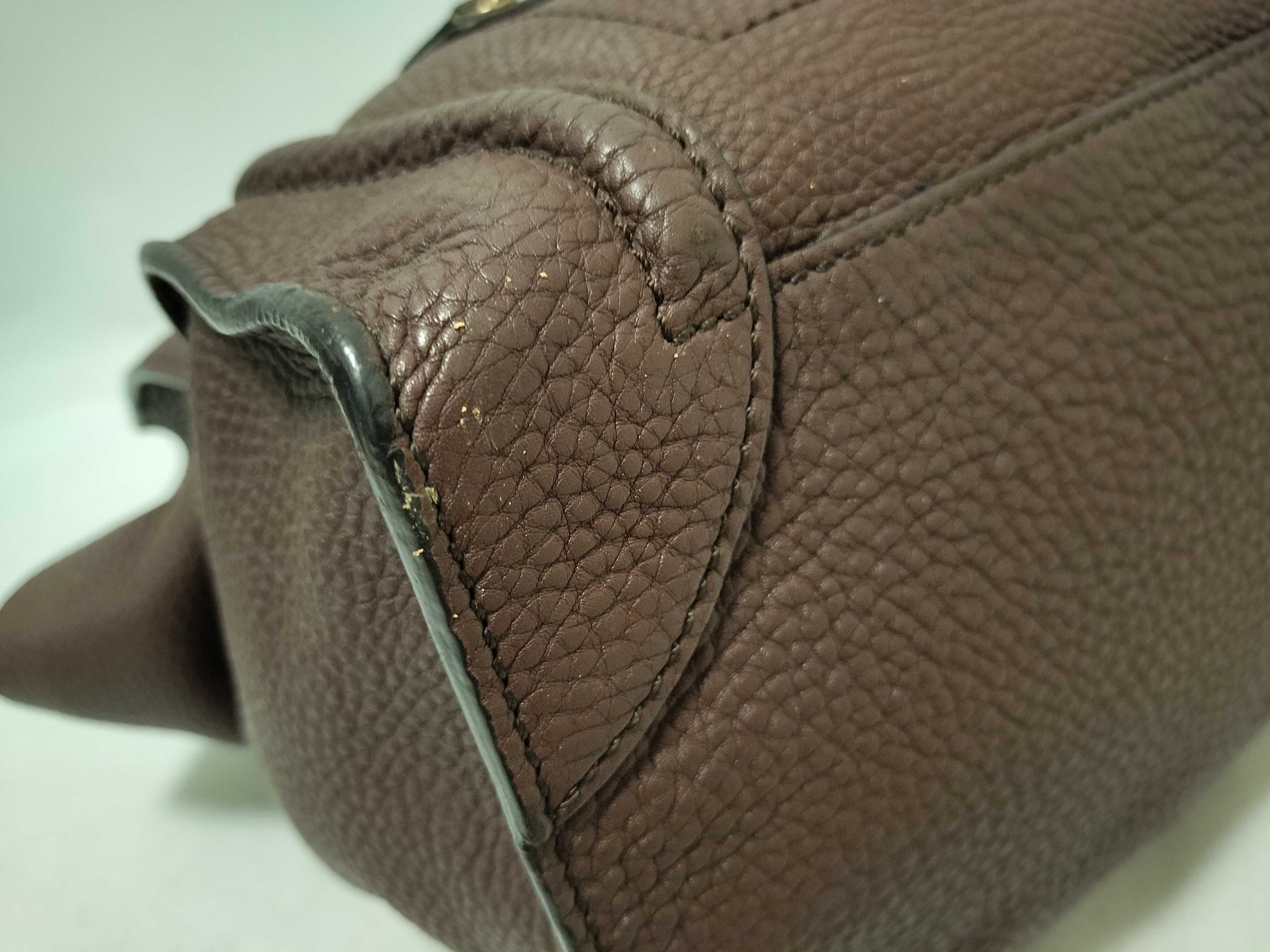 165213 Luggage Mini Shopper Tote Leather Brown Tote Bag — view 13