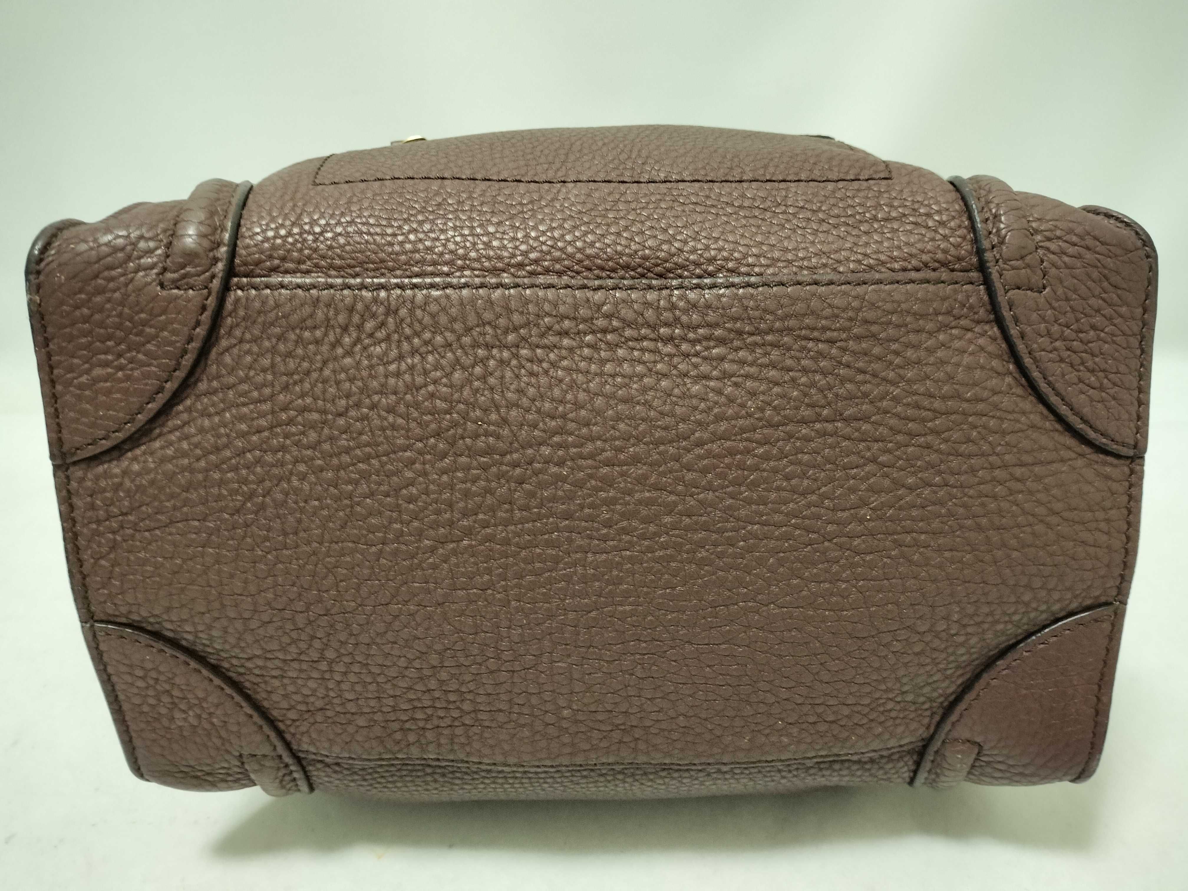 165213 Luggage Mini Shopper Tote Leather Brown Tote Bag — view 8