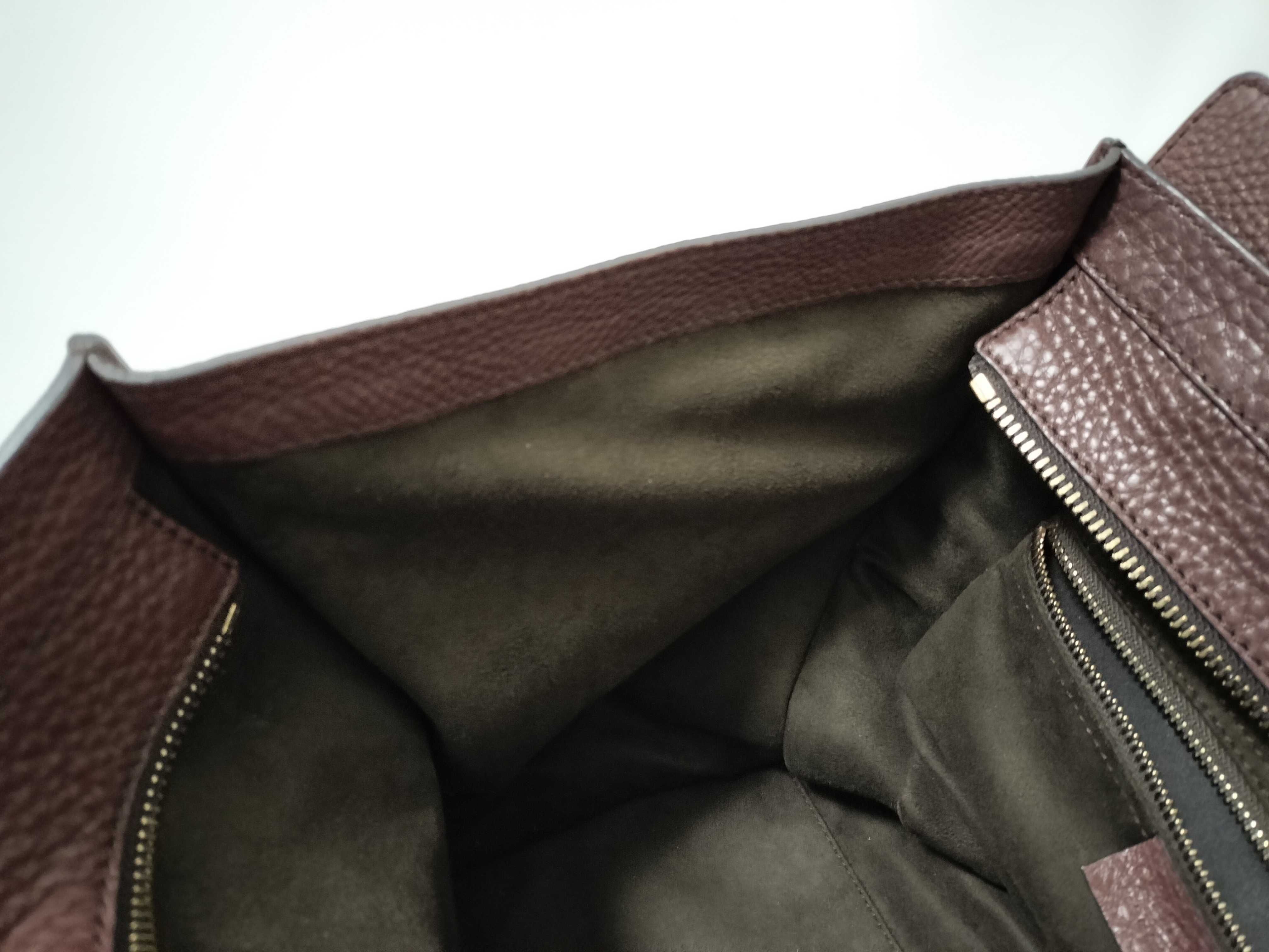 165213 Luggage Mini Shopper Tote Leather Brown Tote Bag — view 9