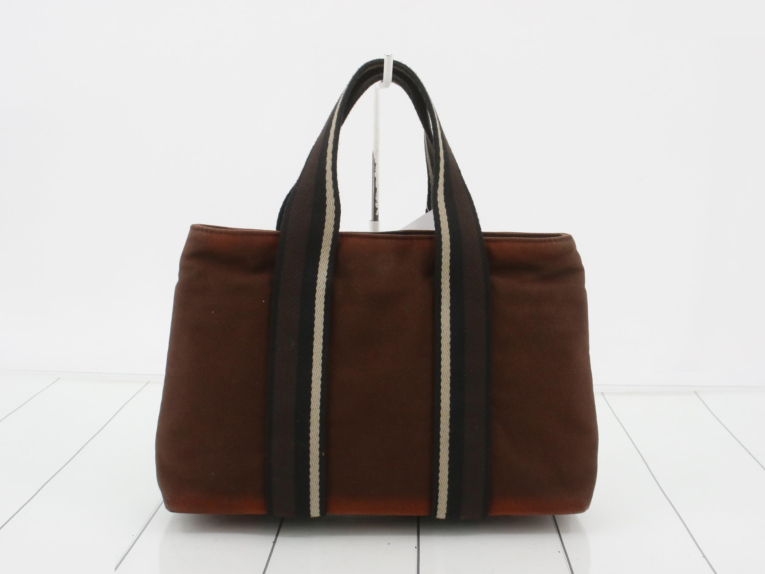 Torika Horizontal Handbag Canvas x Leather Brown SV Hardware — view 2
