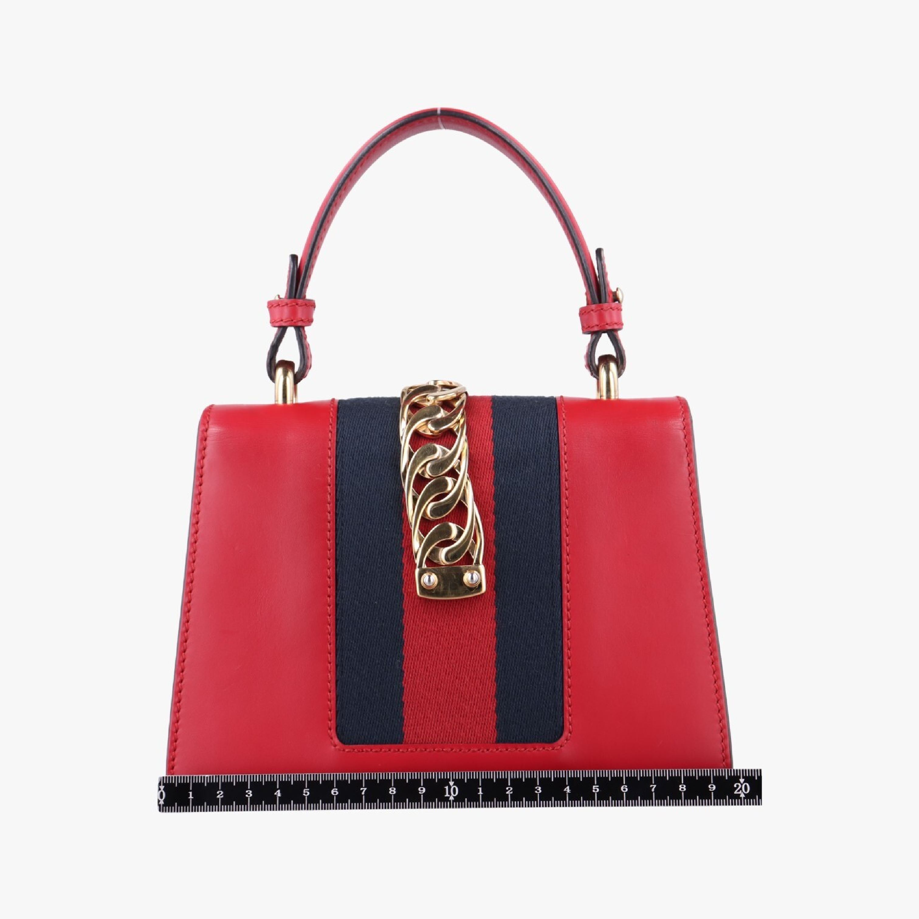 Sylvie Red Leather Shoulder Bag 470270 I021588765 — view 2