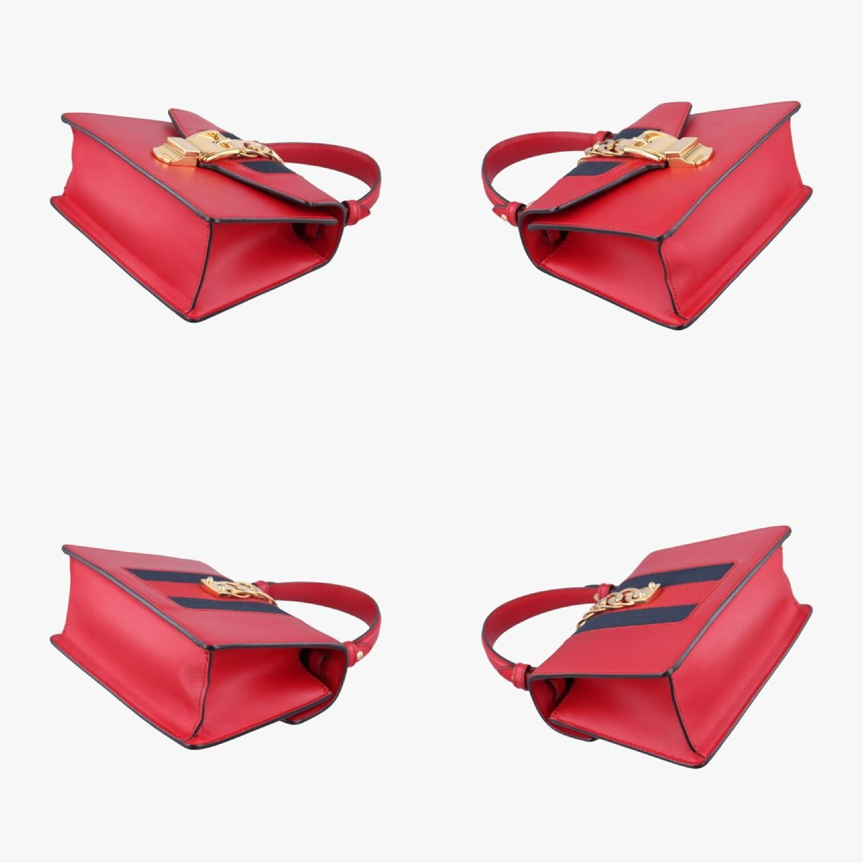 Sylvie Red Leather Shoulder Bag 470270 I021588765 — view 4