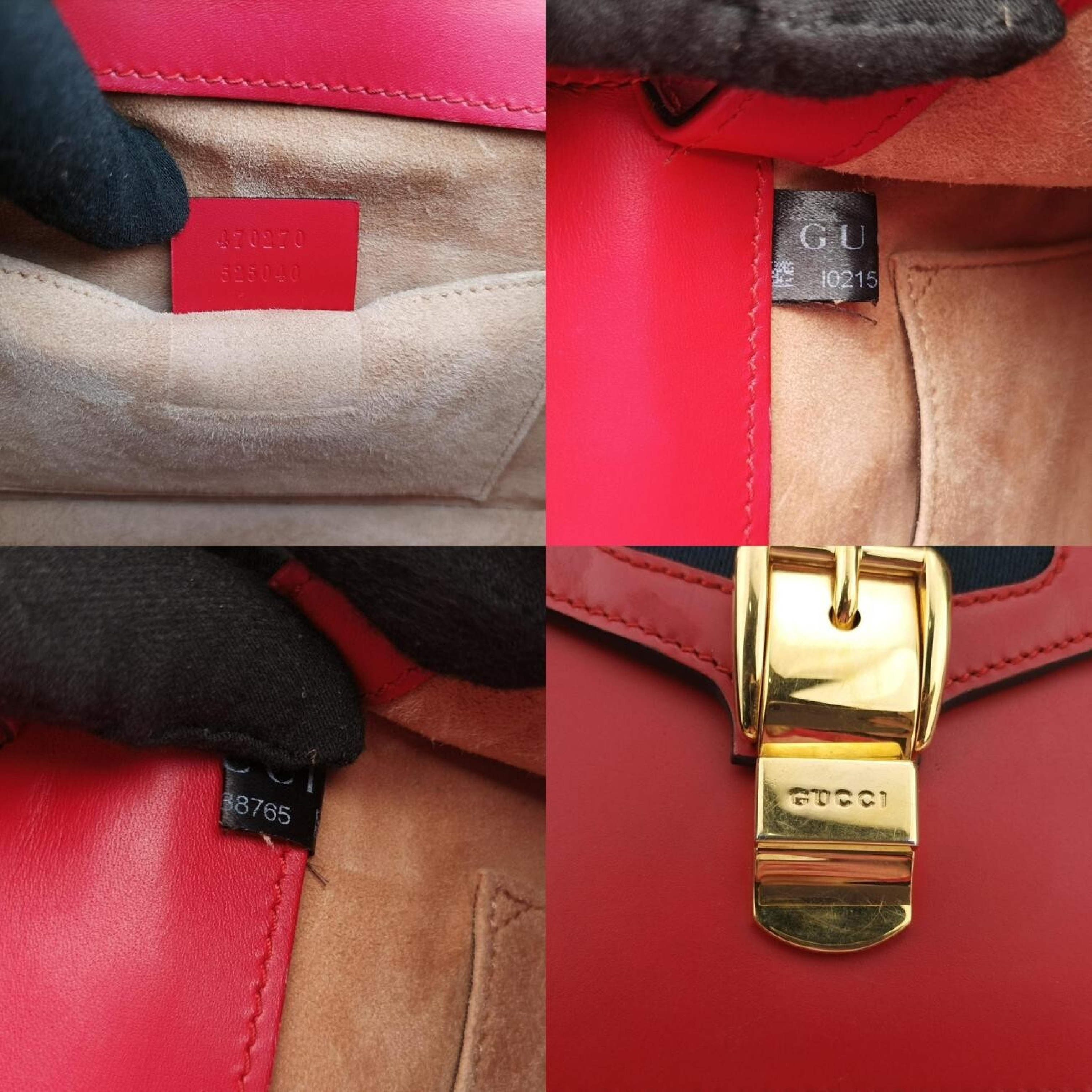 Sylvie Red Leather Shoulder Bag 470270 I021588765 — view 8