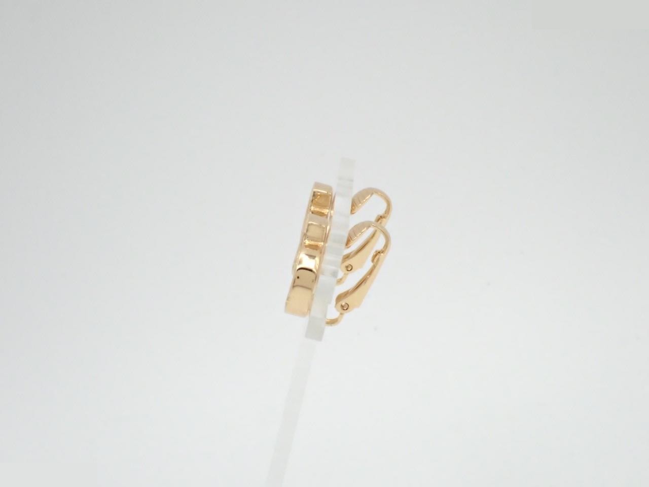 earrings, gold, rhinestones — view 3