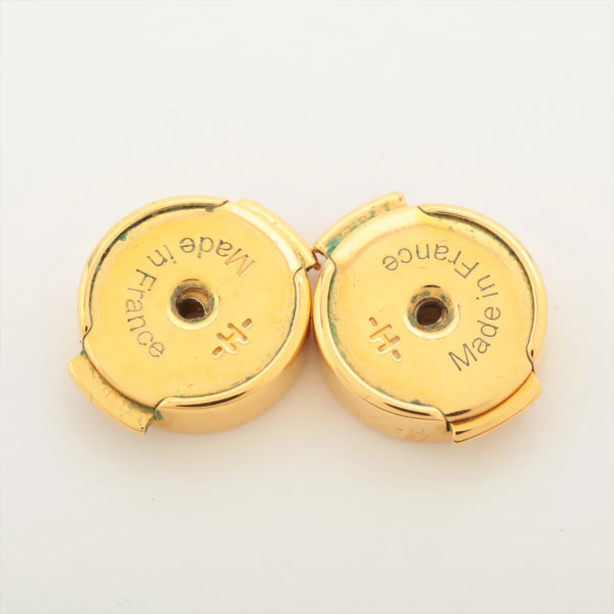 Pop H earrings (for both ears) GP Gold x Yellow — view 6