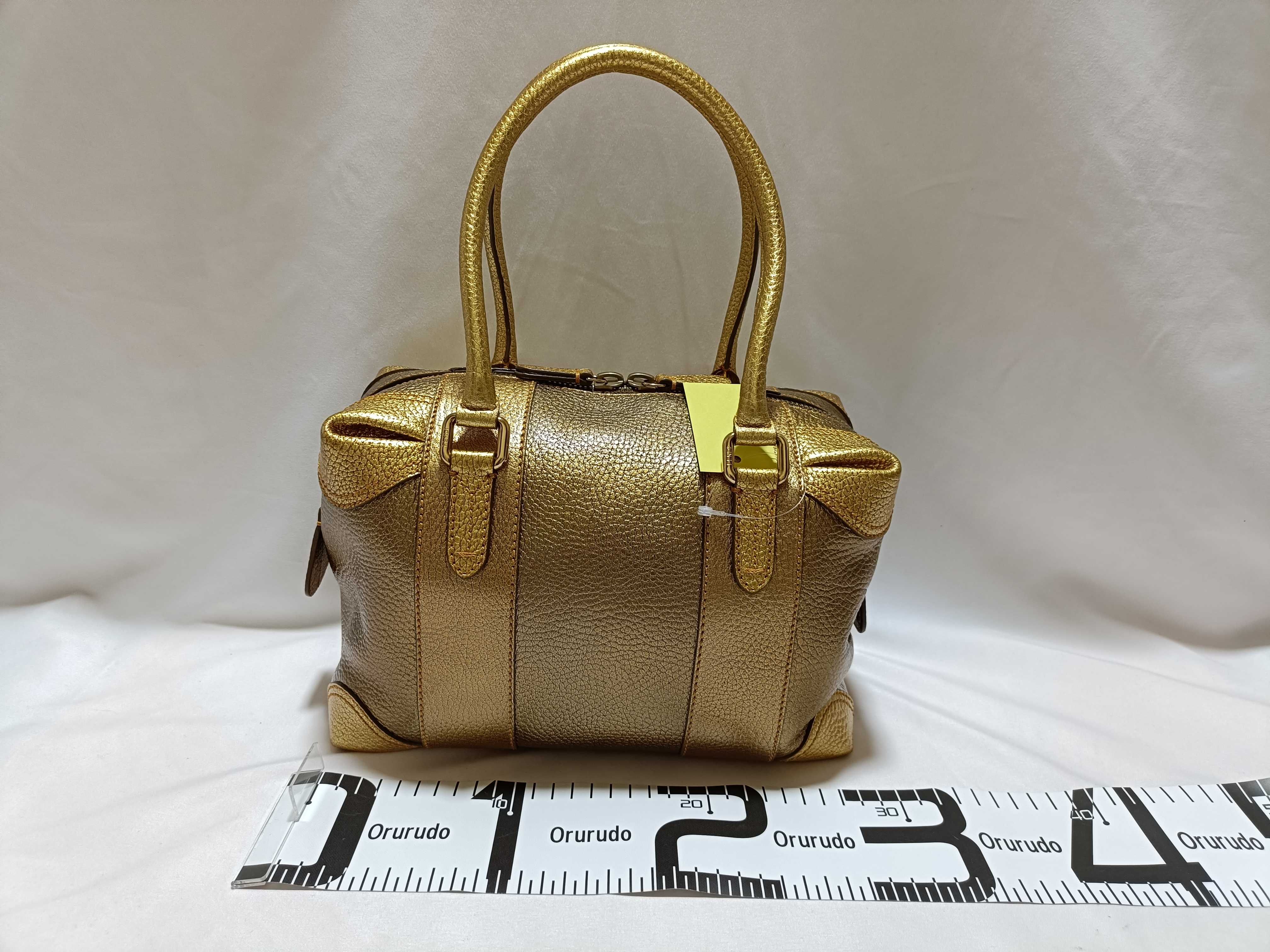 Mini Boston Bag, Gold — view 2