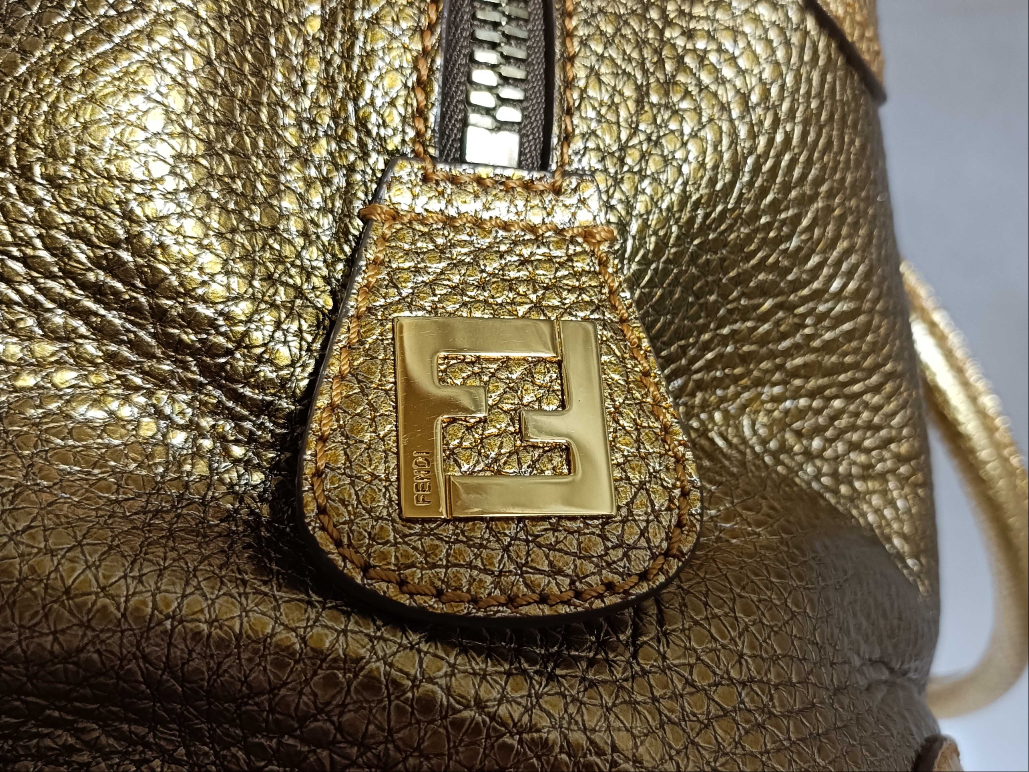 Mini Boston Bag, Gold — view 15