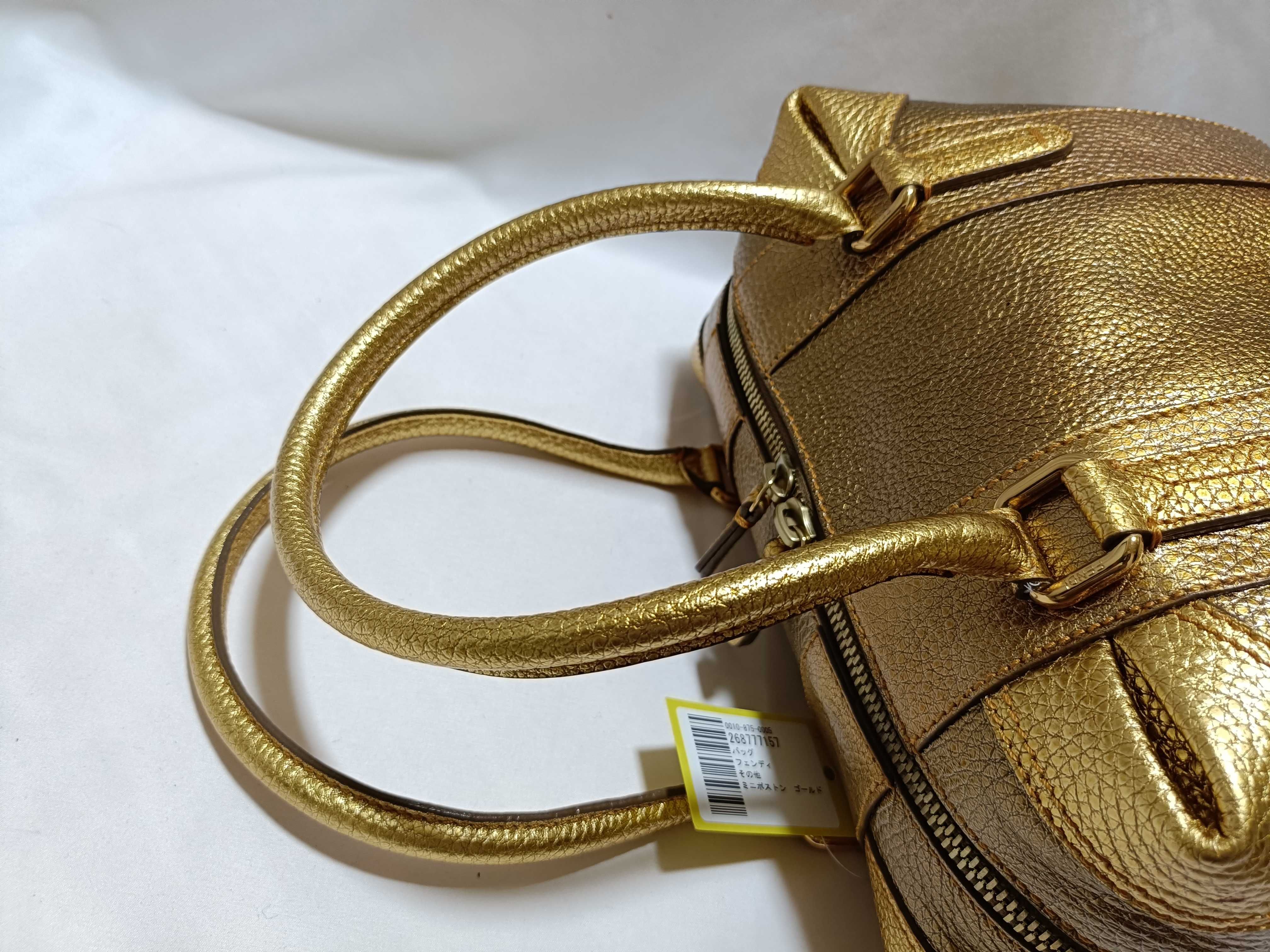 Mini Boston Bag, Gold — view 3