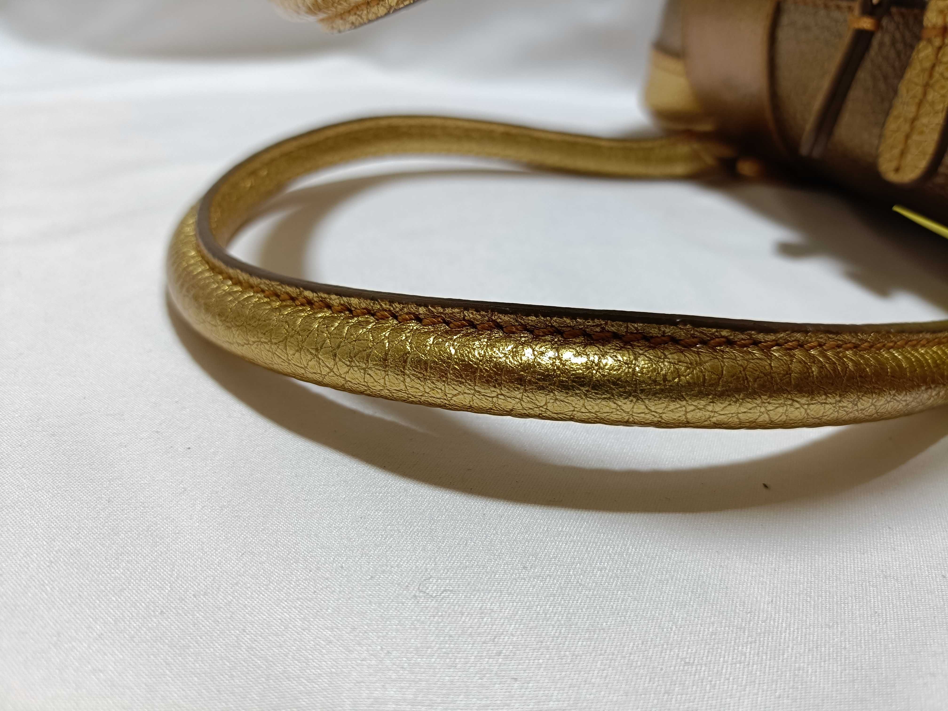 Mini Boston Bag, Gold — view 4