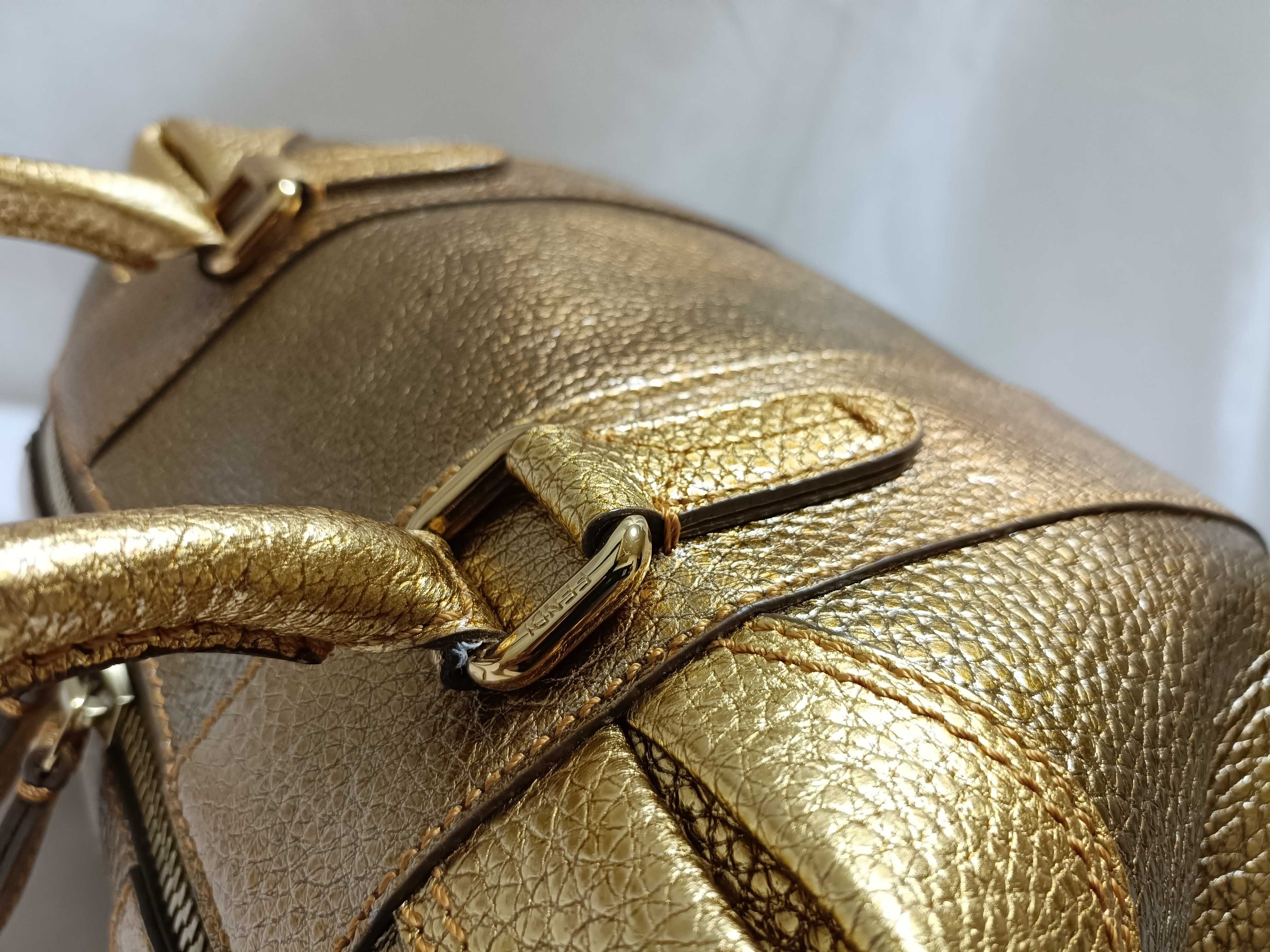 Mini Boston Bag, Gold — view 5