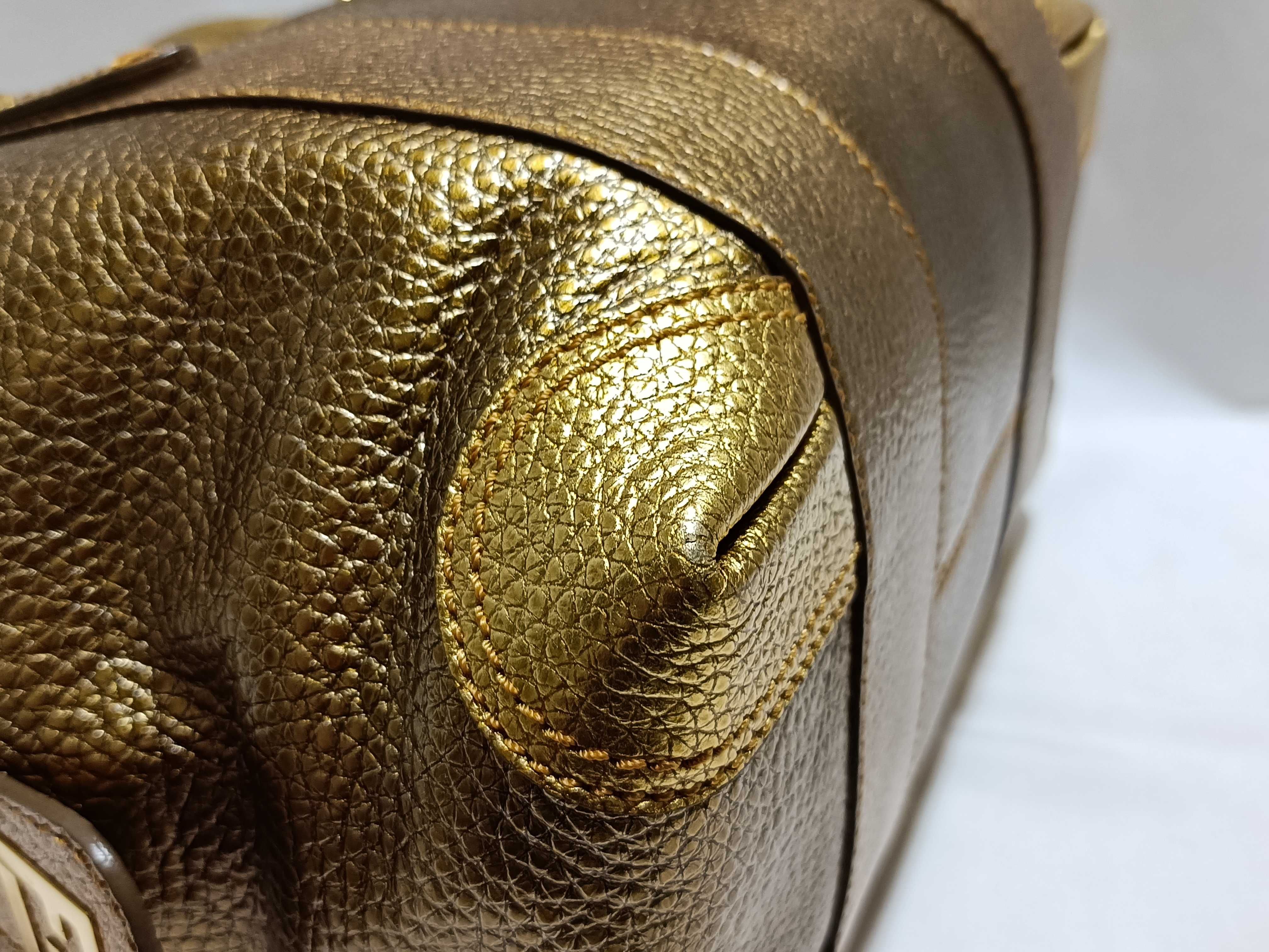 Mini Boston Bag, Gold — view 6