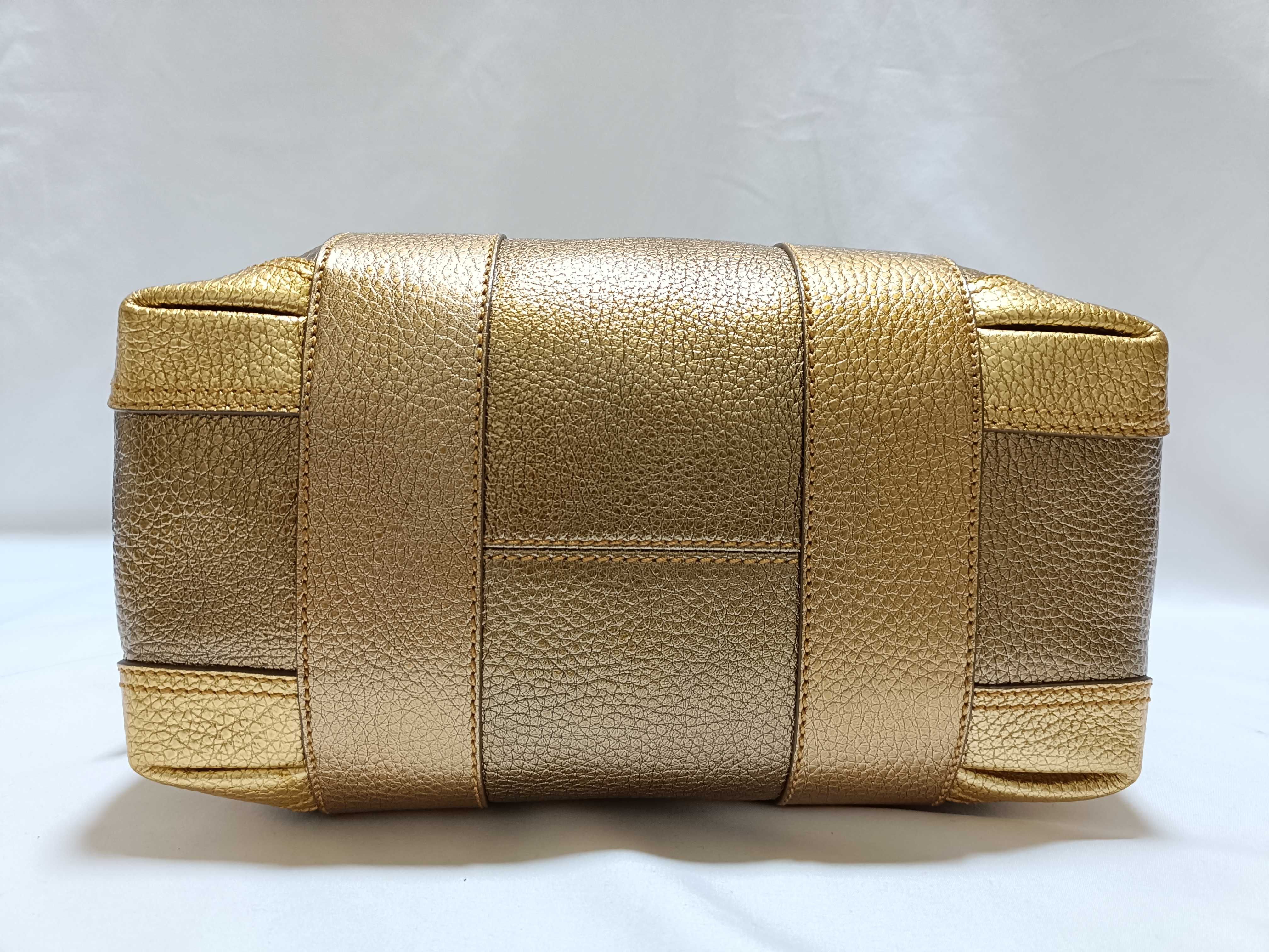 Mini Boston Bag, Gold — view 7