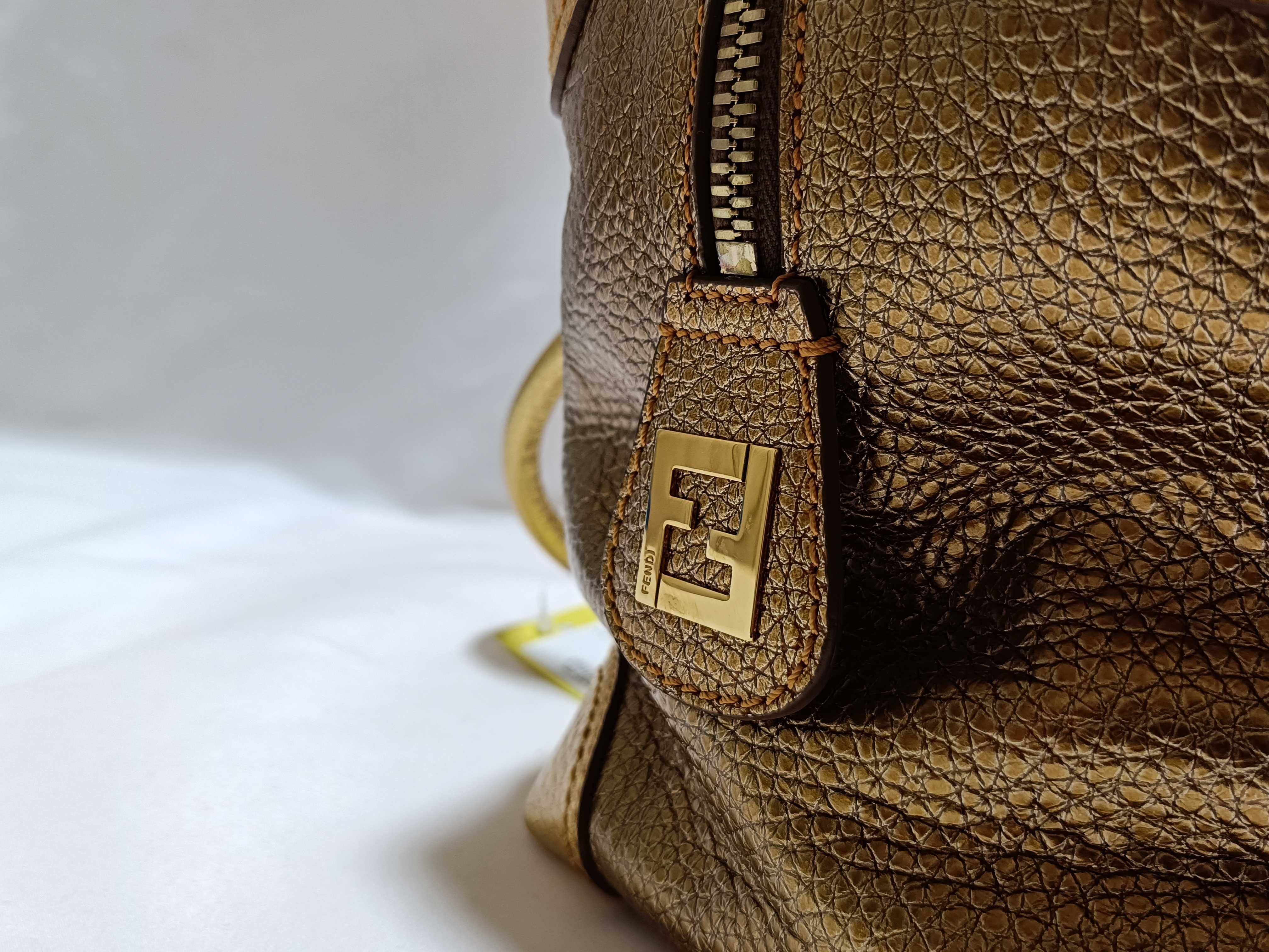Mini Boston Bag, Gold — view 8
