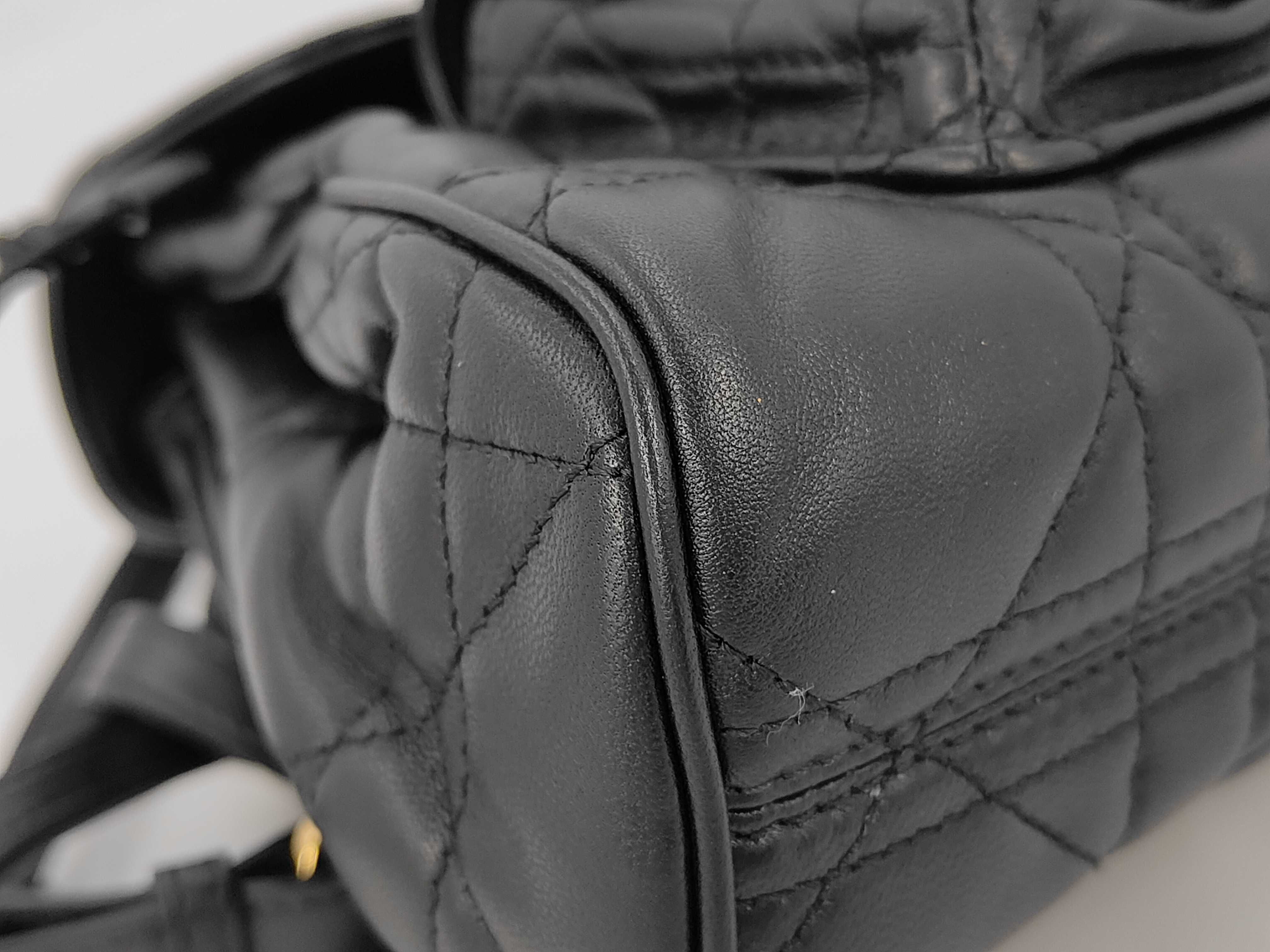 Macro Cannage Leather Backpack Rucksack — view 5