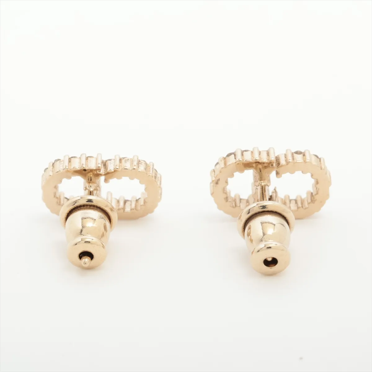 Clair D Lune earrings (for both ears), gold-plated with rhinestones. — view 2
