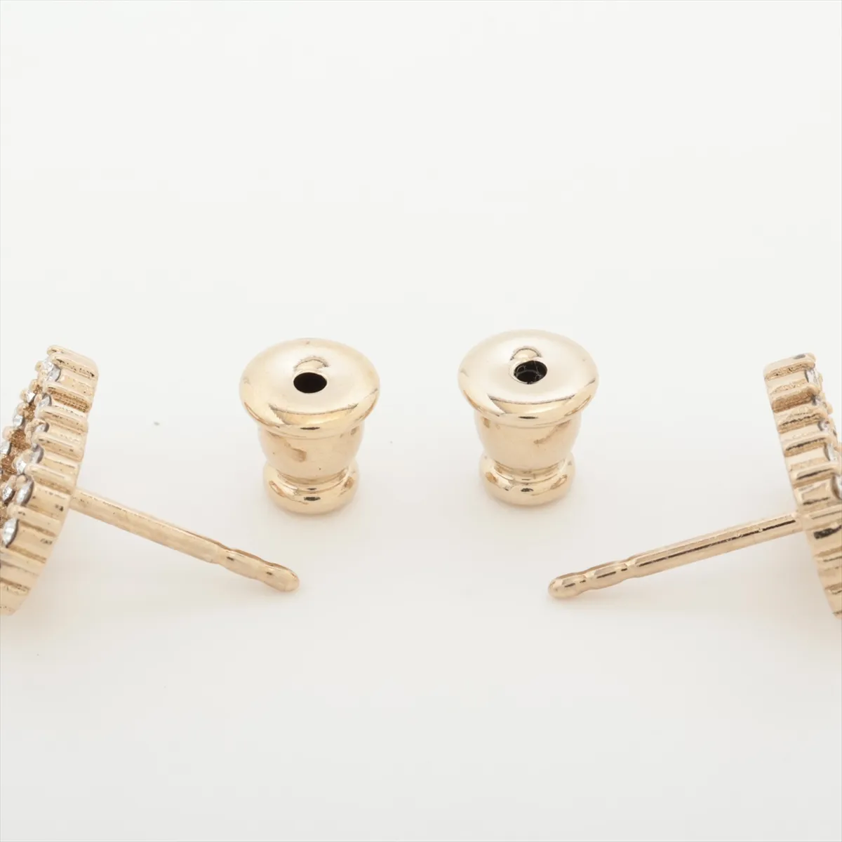 Clair D Lune earrings (for both ears), gold-plated with rhinestones. — view 4