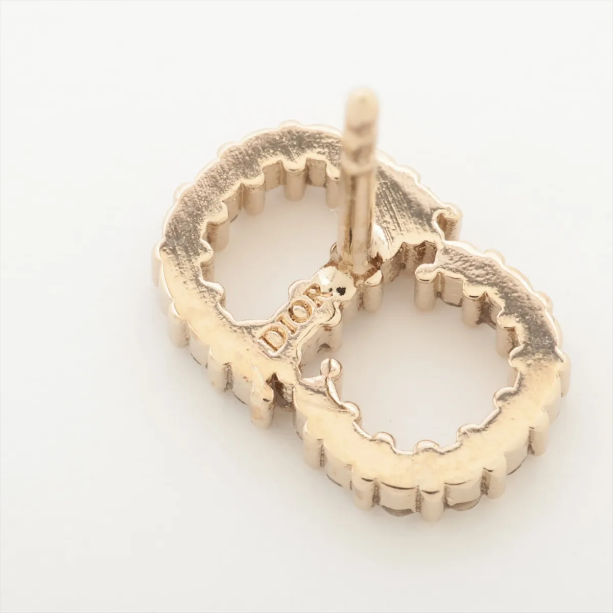 Clair D Lune earrings (for both ears), gold-plated with rhinestones. — view 5