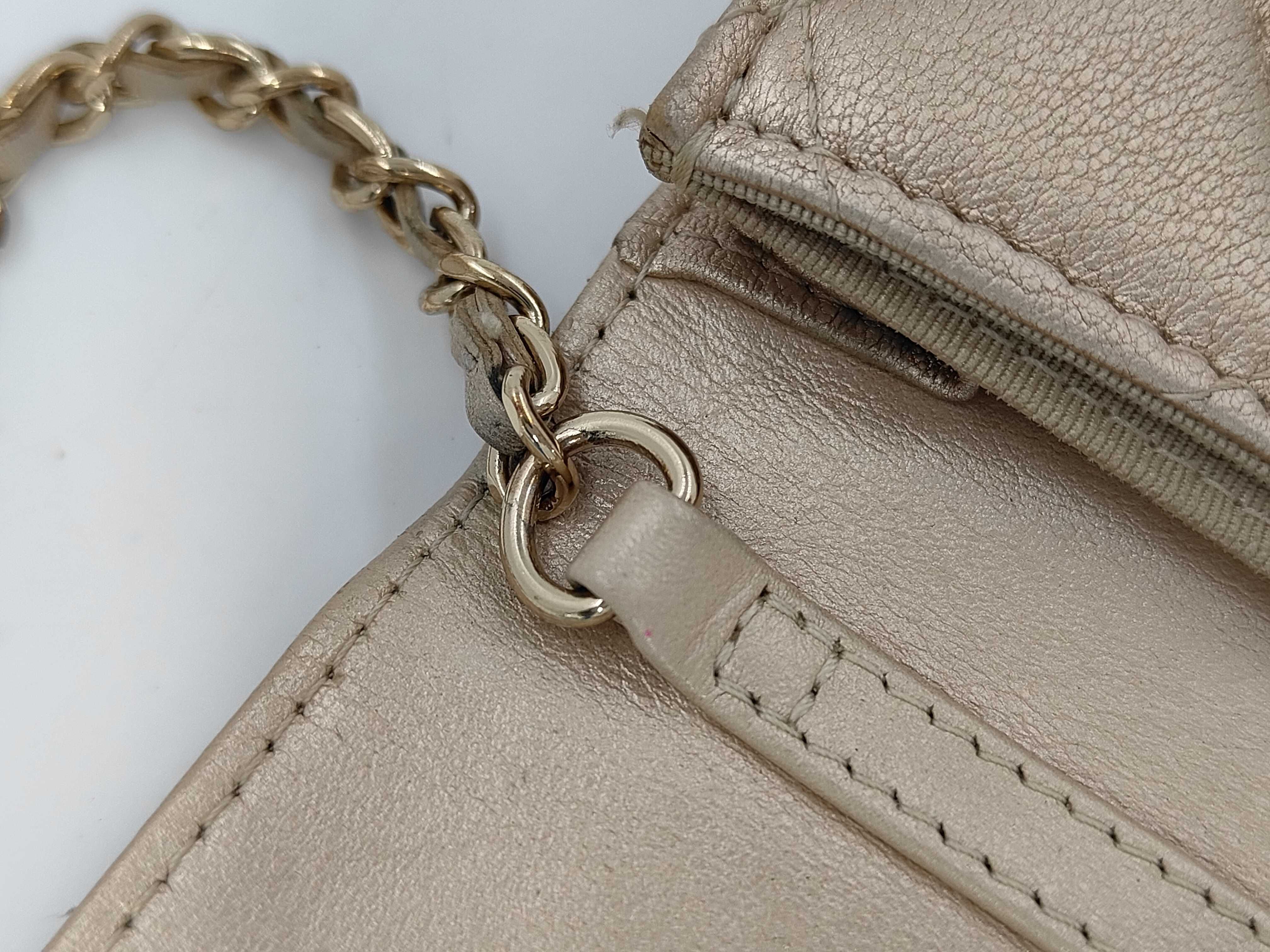 Mini Wallet Chain Shoulder Bag (Gold) — view 7