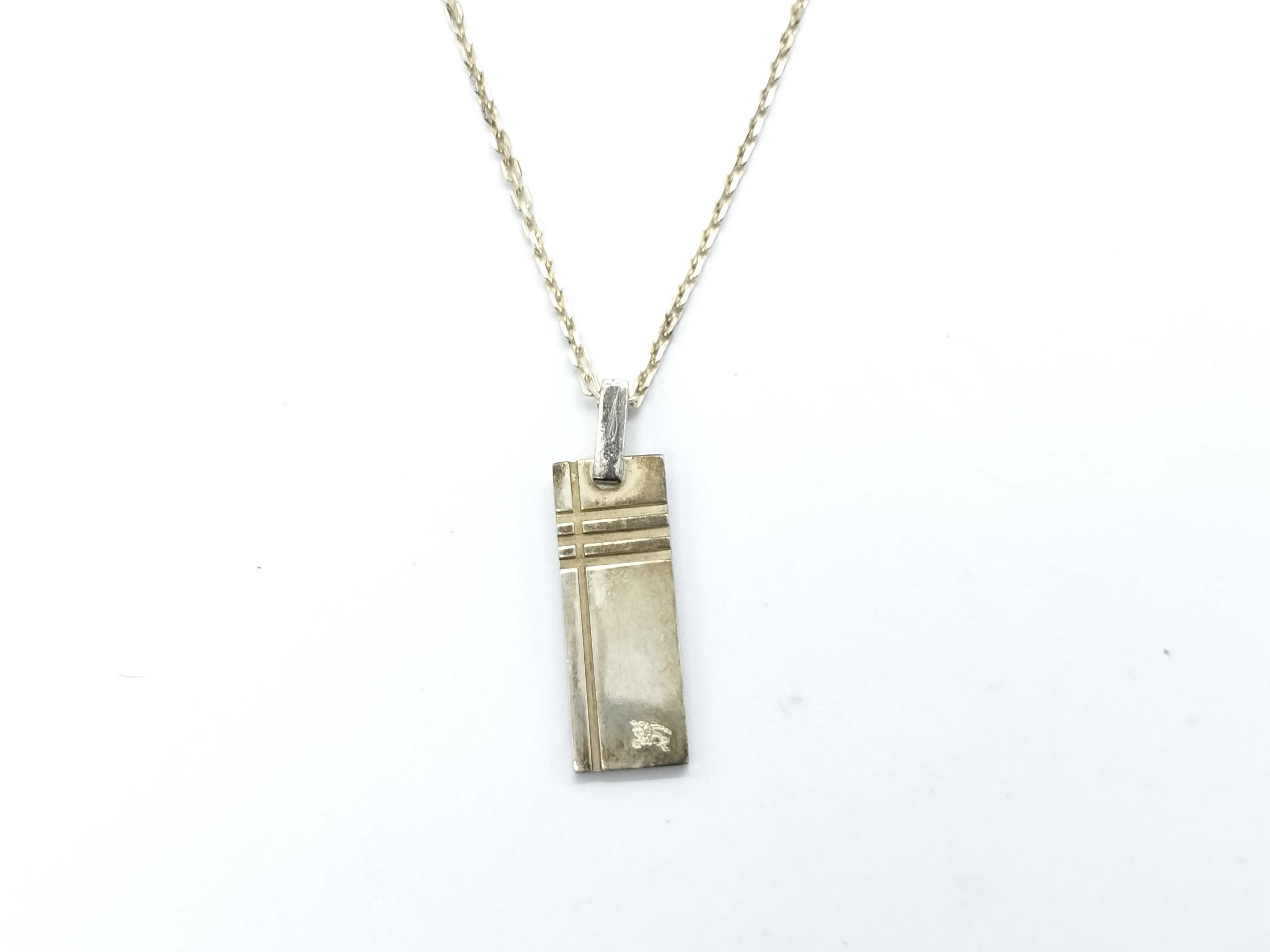 Black Label SV925 Pendant Logo Nova Check 15.1g Necklace