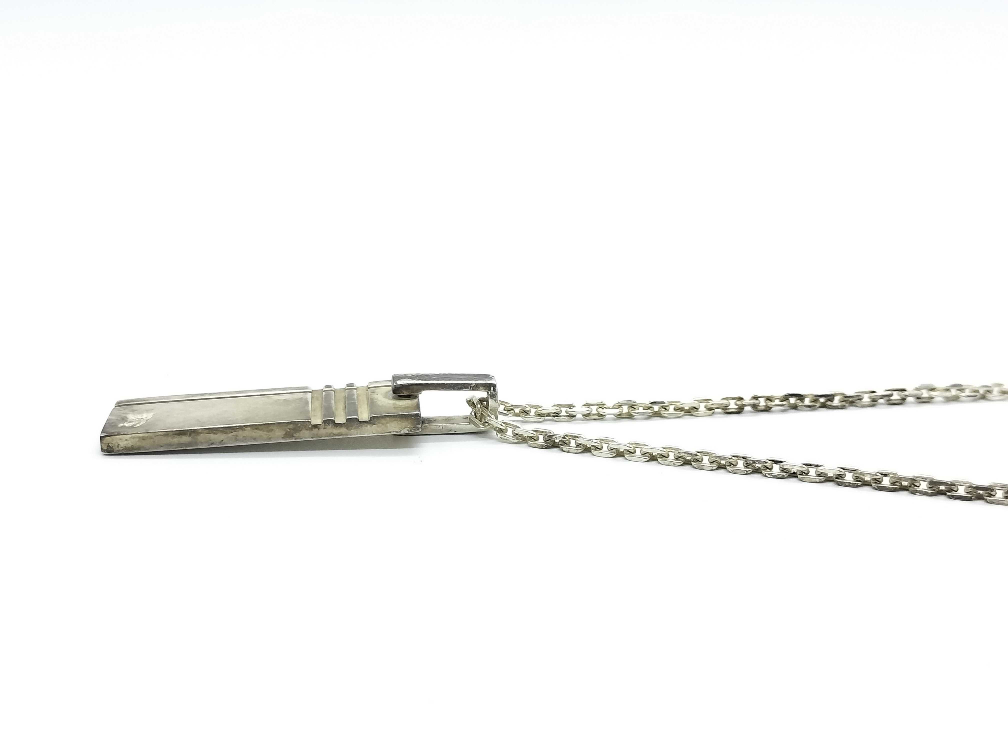 Black Label SV925 Pendant Logo Nova Check 15.1g Necklace — view 2