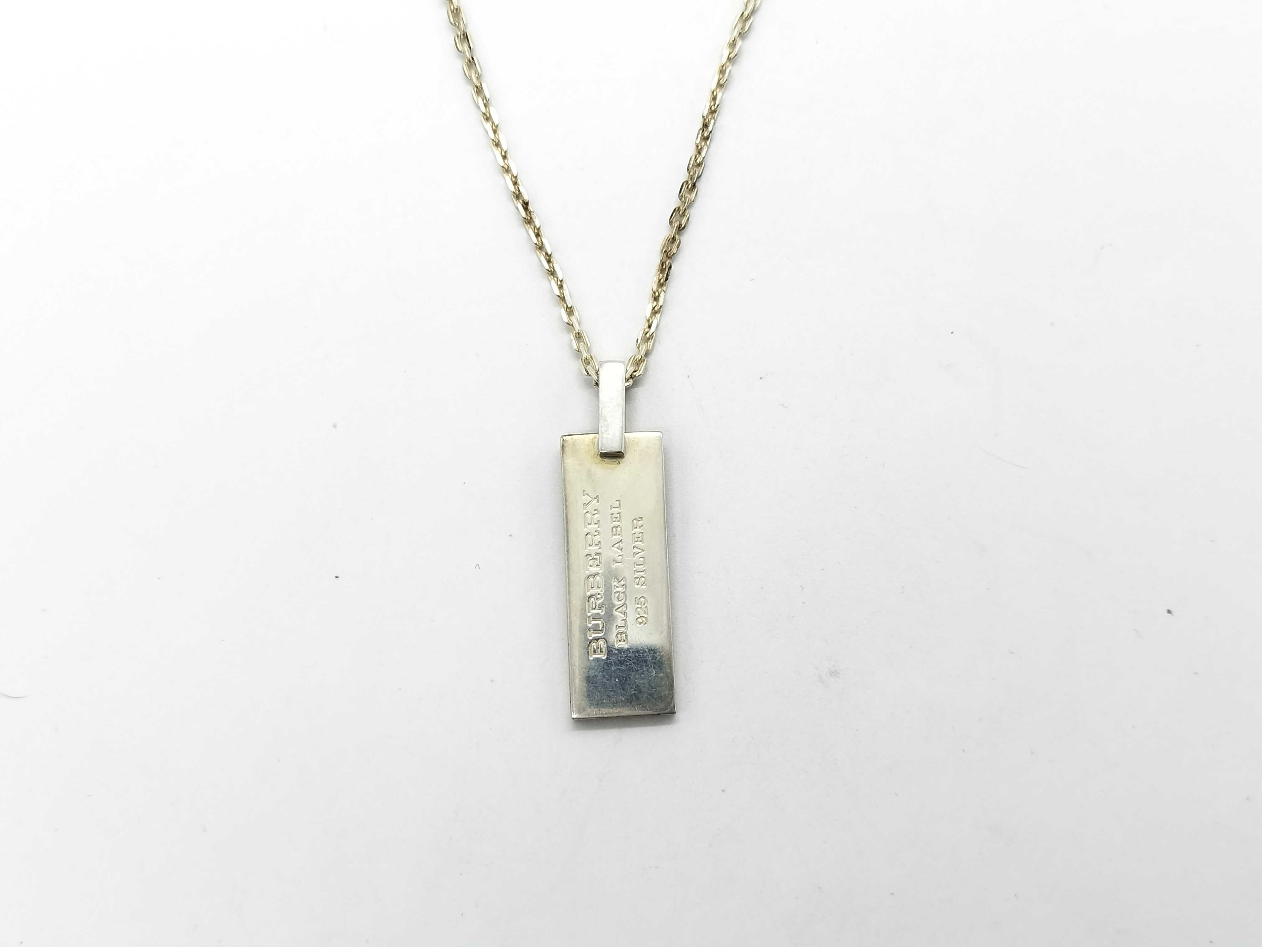 Black Label SV925 Pendant Logo Nova Check 15.1g Necklace — view 3