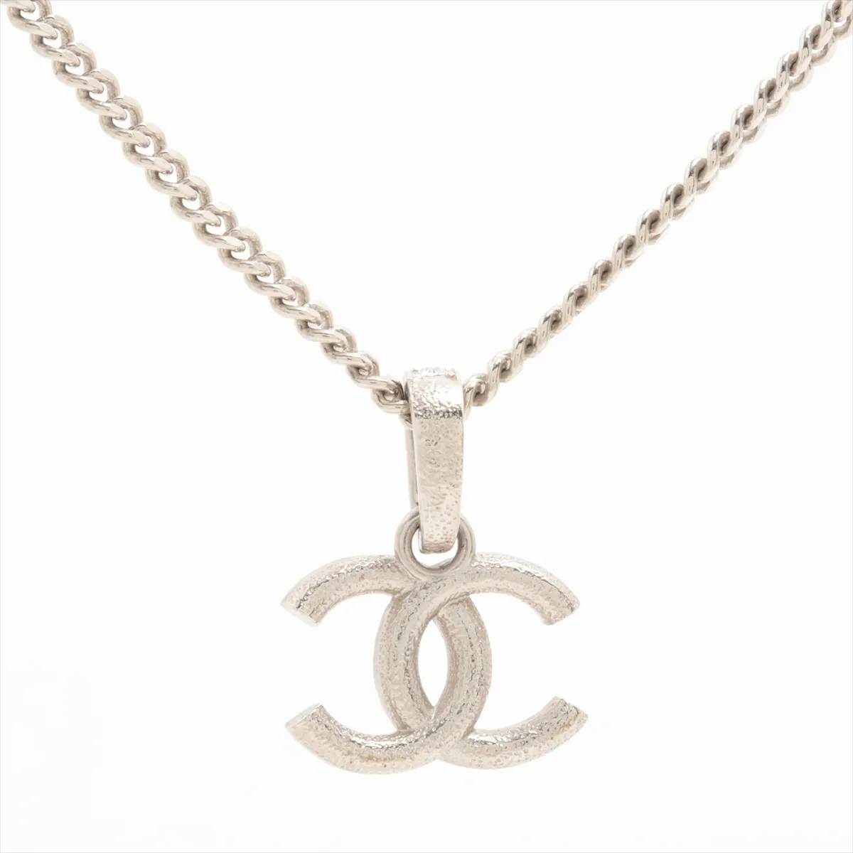 Coco Mark B20S Necklace, GP x Rhinestone x Faux Pearl, Silver. Shows — view 2