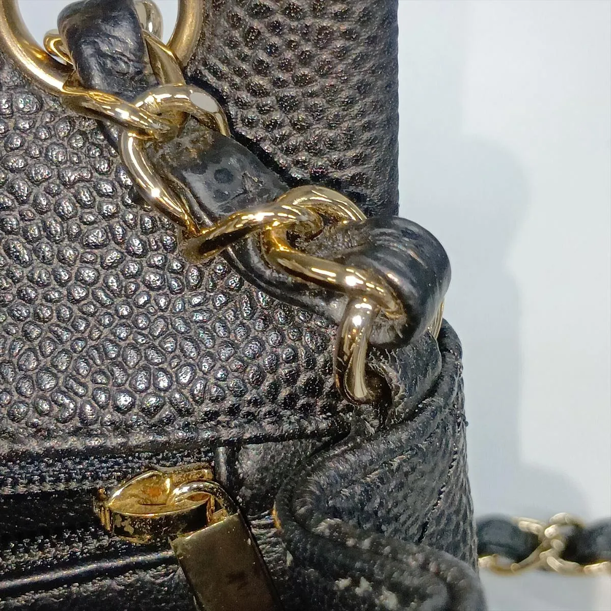 [Individually packaged] Chanel Mini Matelassé 20 Caviar Skin Single Flap Single Chain Bag Black Gold Hardware A69900 — view 12