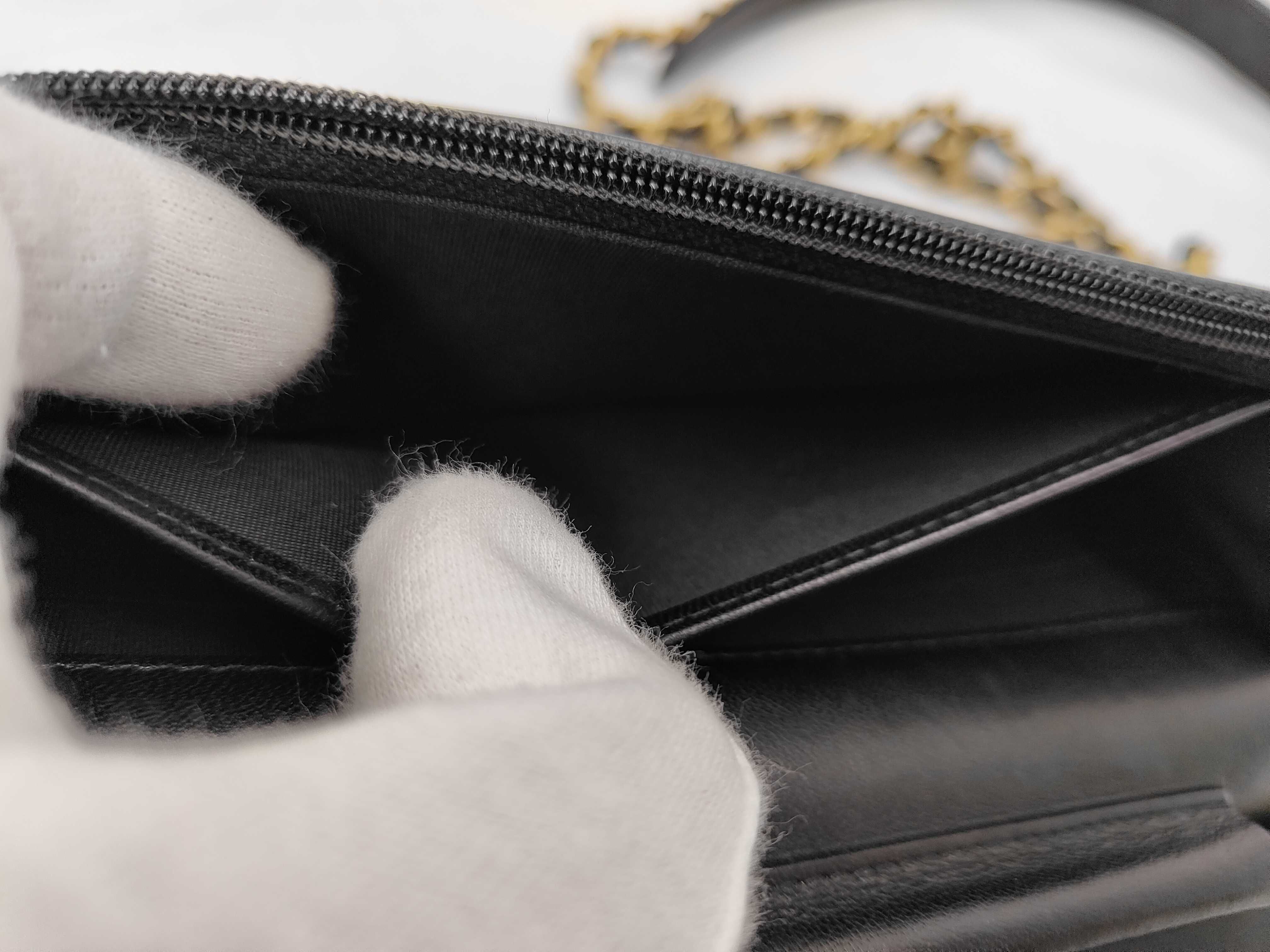 Matelassé Chain Shoulder Wallet, Lambskin, 28445874 (Wallet) — view 11